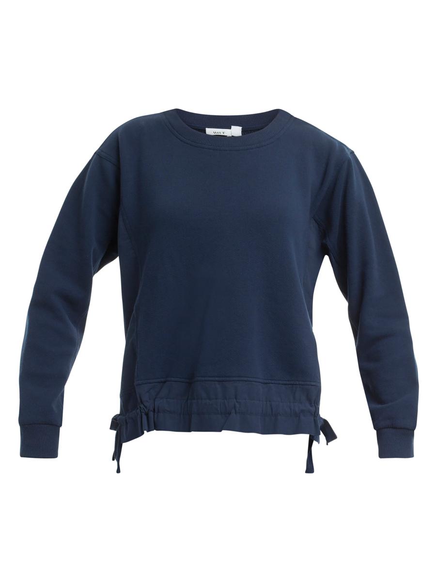 Wilt Women's Woven Side Panels Sweatshirt In Blue