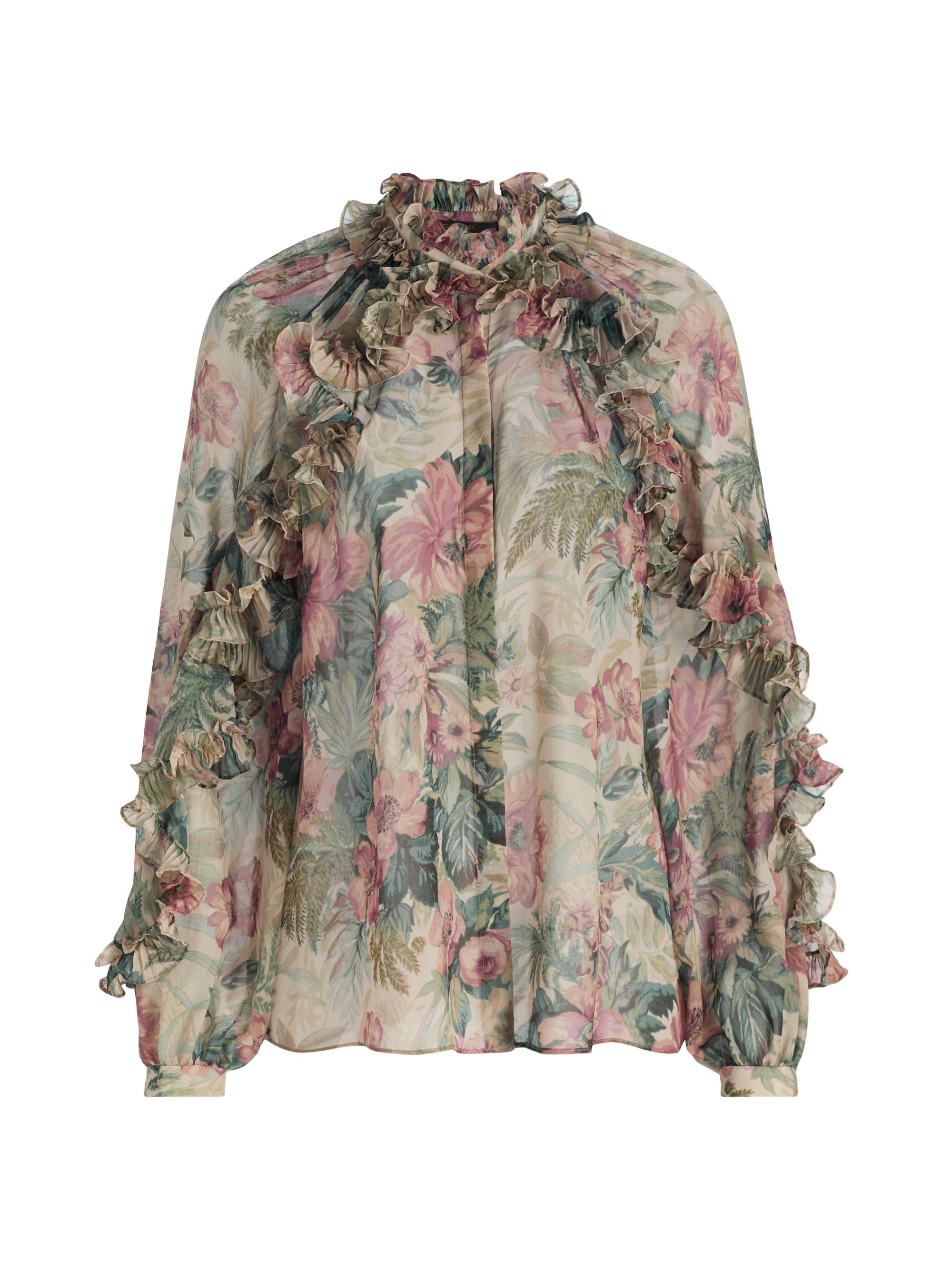 Kobi Halperin Women's Esme Floral Chiffon Ruffled Blouse - Rose Multi