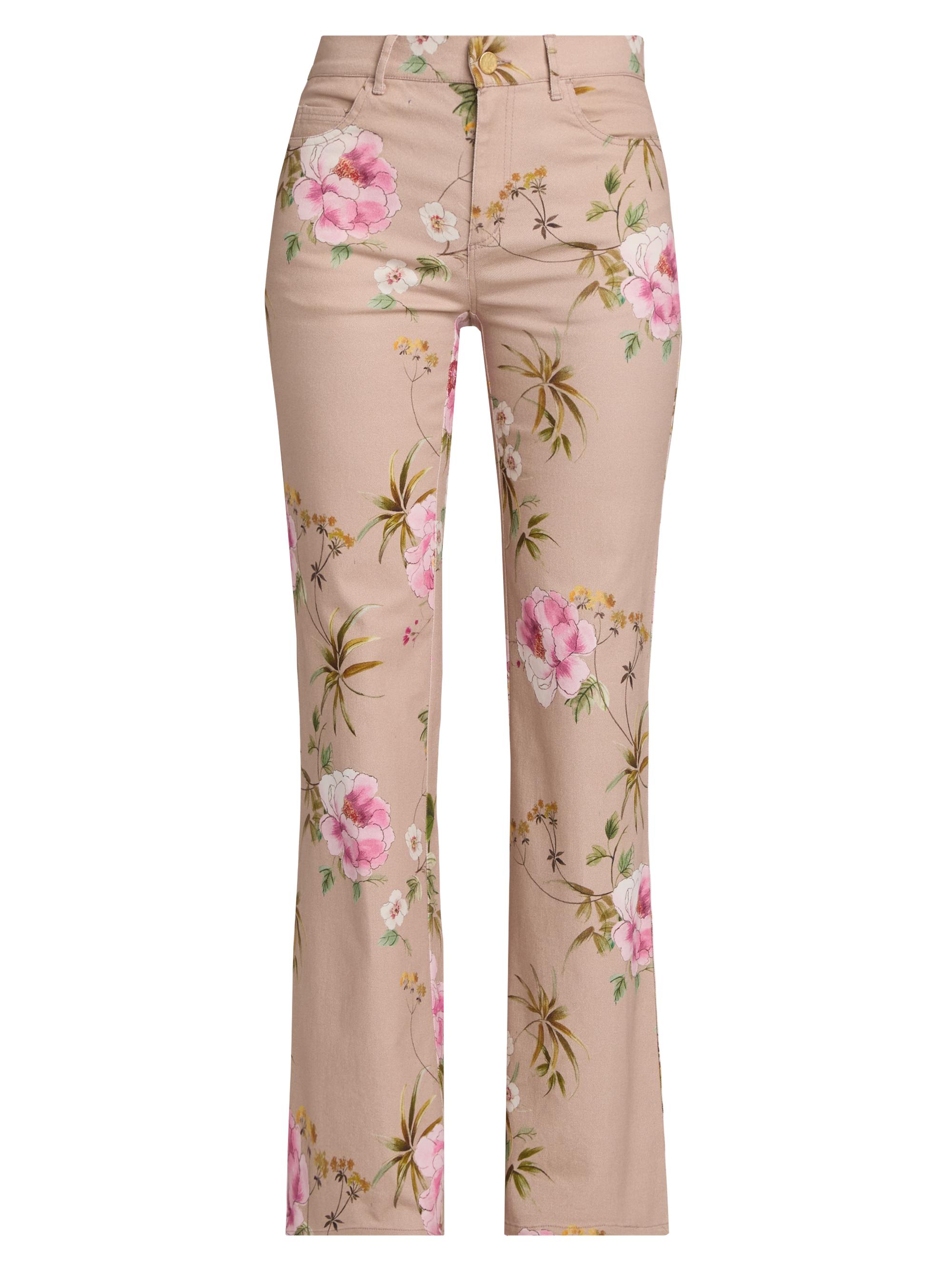 Kobi Halperin Women's Leigh Floral Cotton Twill Pants - Natural Multi