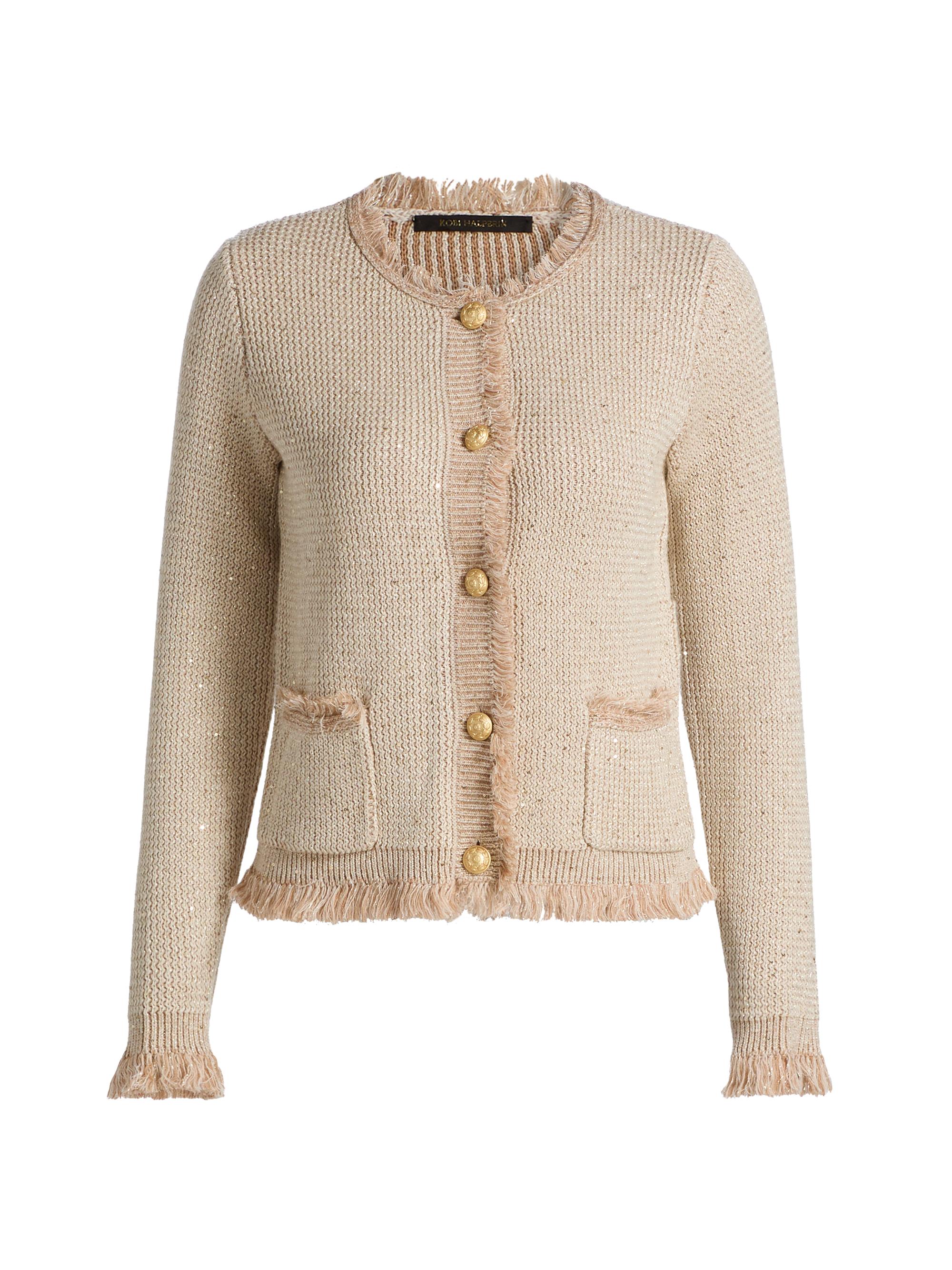 Kobi Halperin Metallic Knit Cardigan | Saks Fifth Avenue