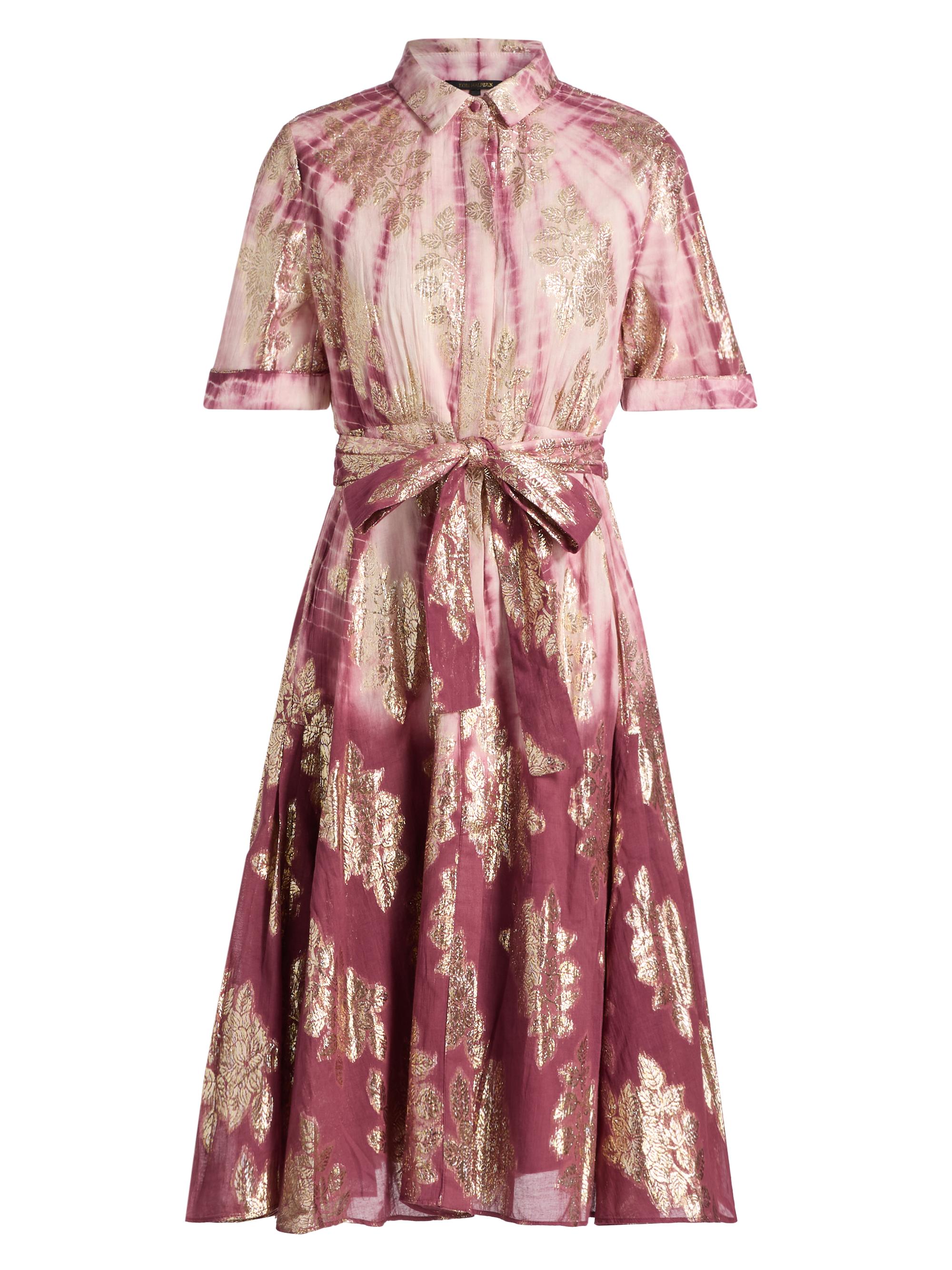 Kobi Halperin Women's Tara Metallic Cotton Shirtdress - Rose Multi