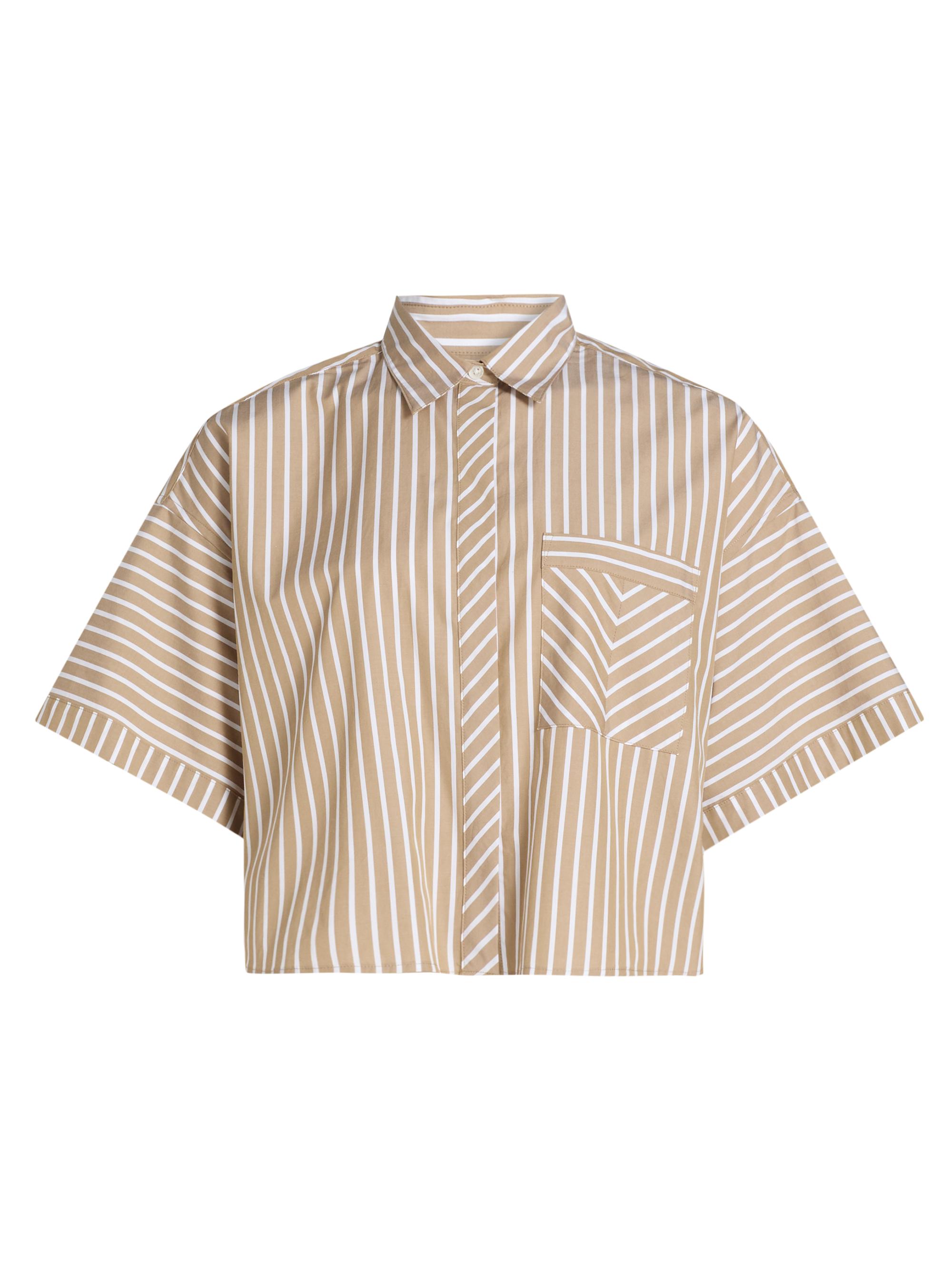 rag & bone Women's Marin Striped Short-Sleeve Button-Front Shirt - Seaweed Stripe