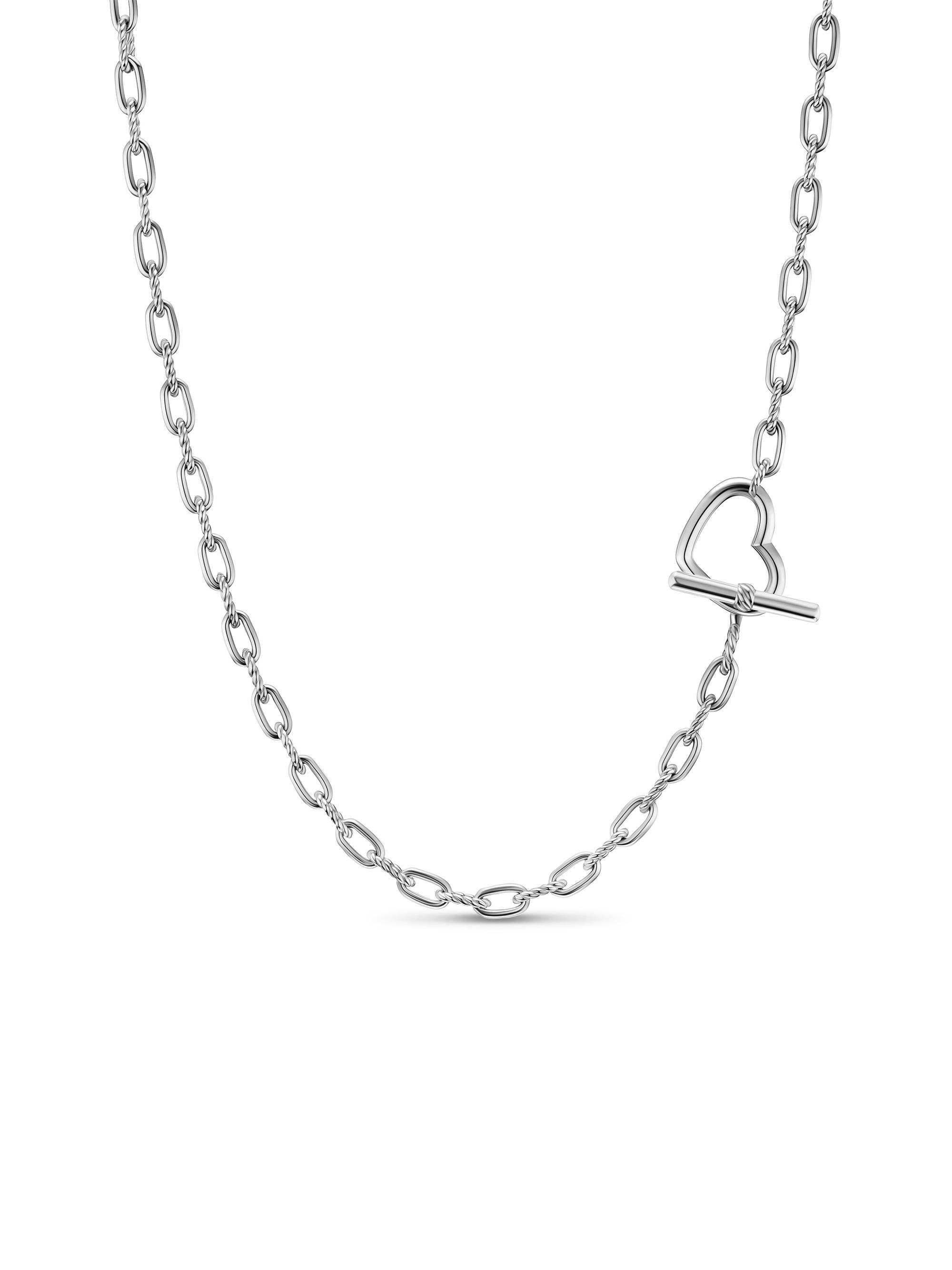 David Yurman Women's Madison Heart Toggle Chain Necklace in Sterling Silver, 3MM - Silver
