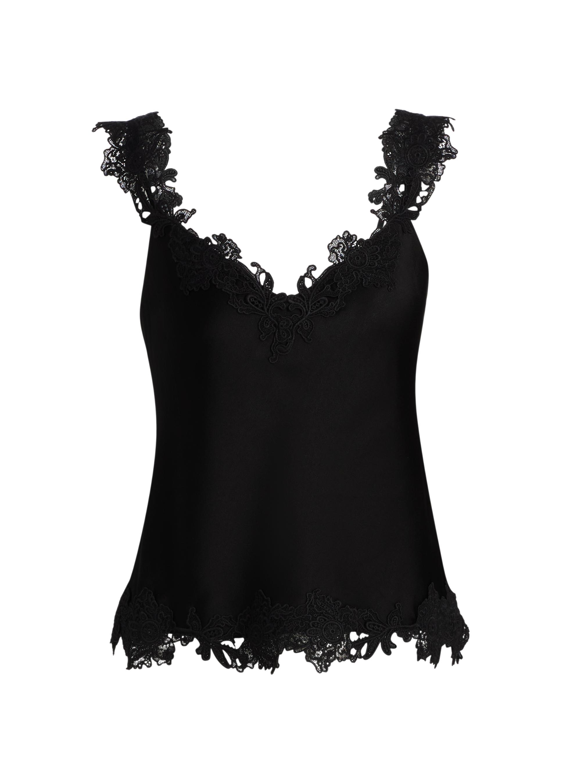 Kobi Halperin Women's Faye Lace-Trimmed Blouse - Black