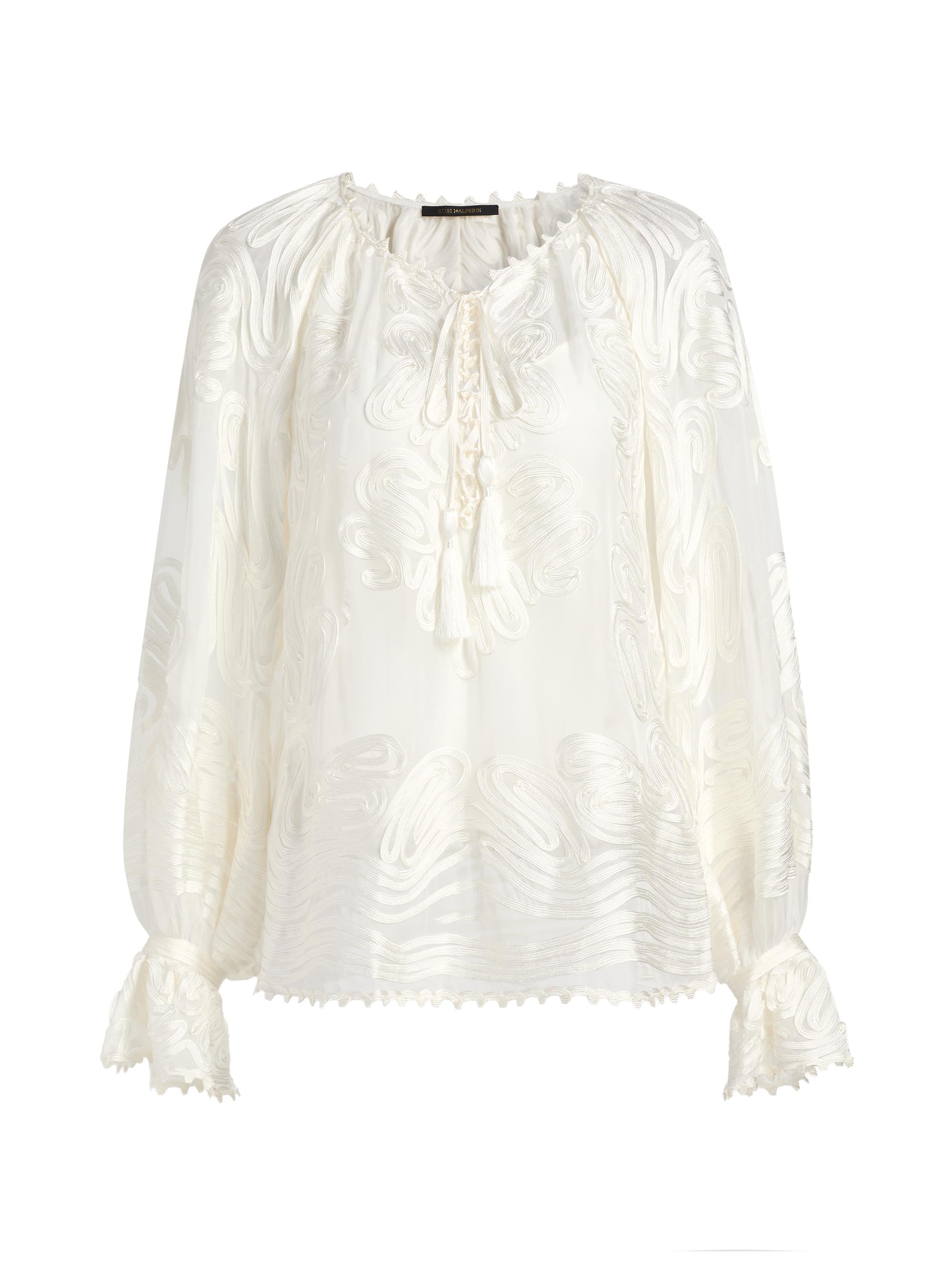 Kobi Halperin Women's Florence Embroidered Sheer Blouse - | Thumbnail 8