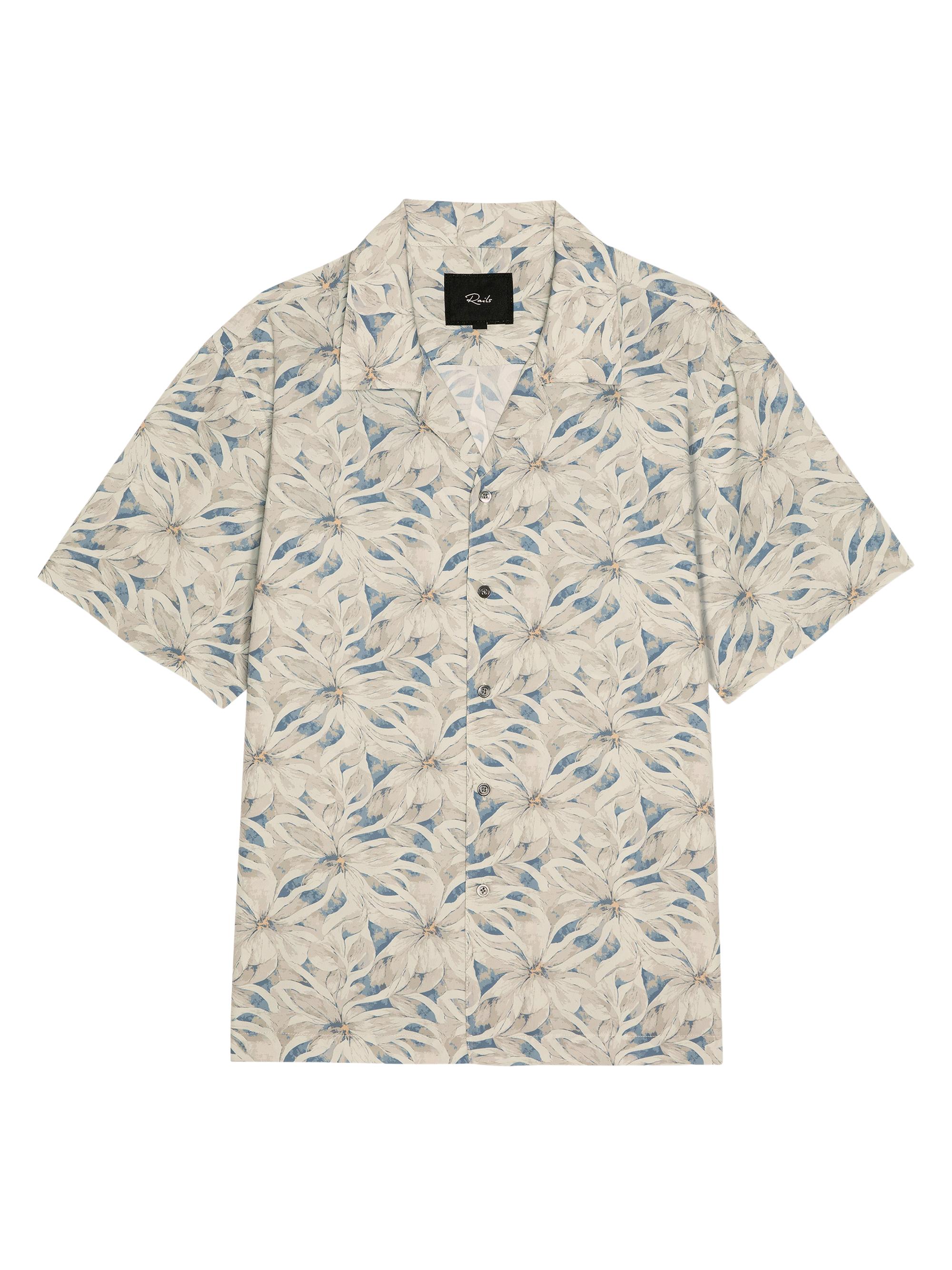 Rails Men's Rhodes Callalily Camp Shirt - Callalily Cream | Thumbnail 6