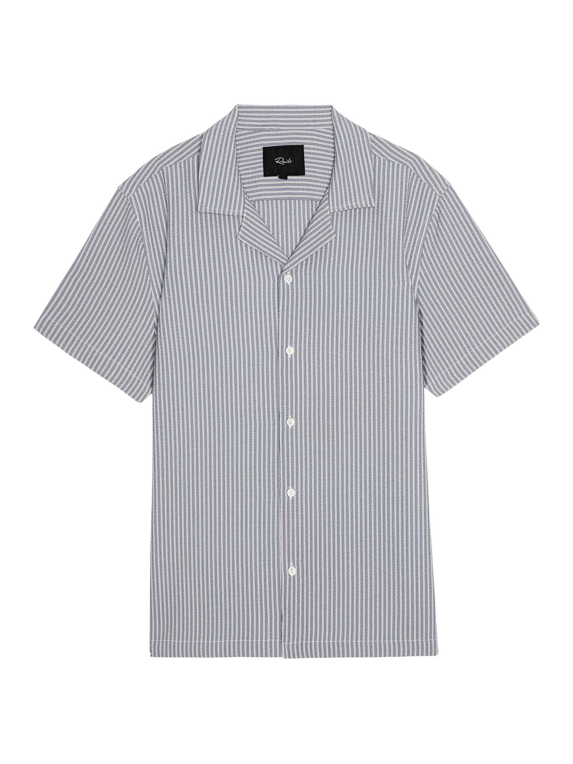 Sacai Striped Cotton Poplin Short-Sleeve Shirt | Saks Fifth Avenue