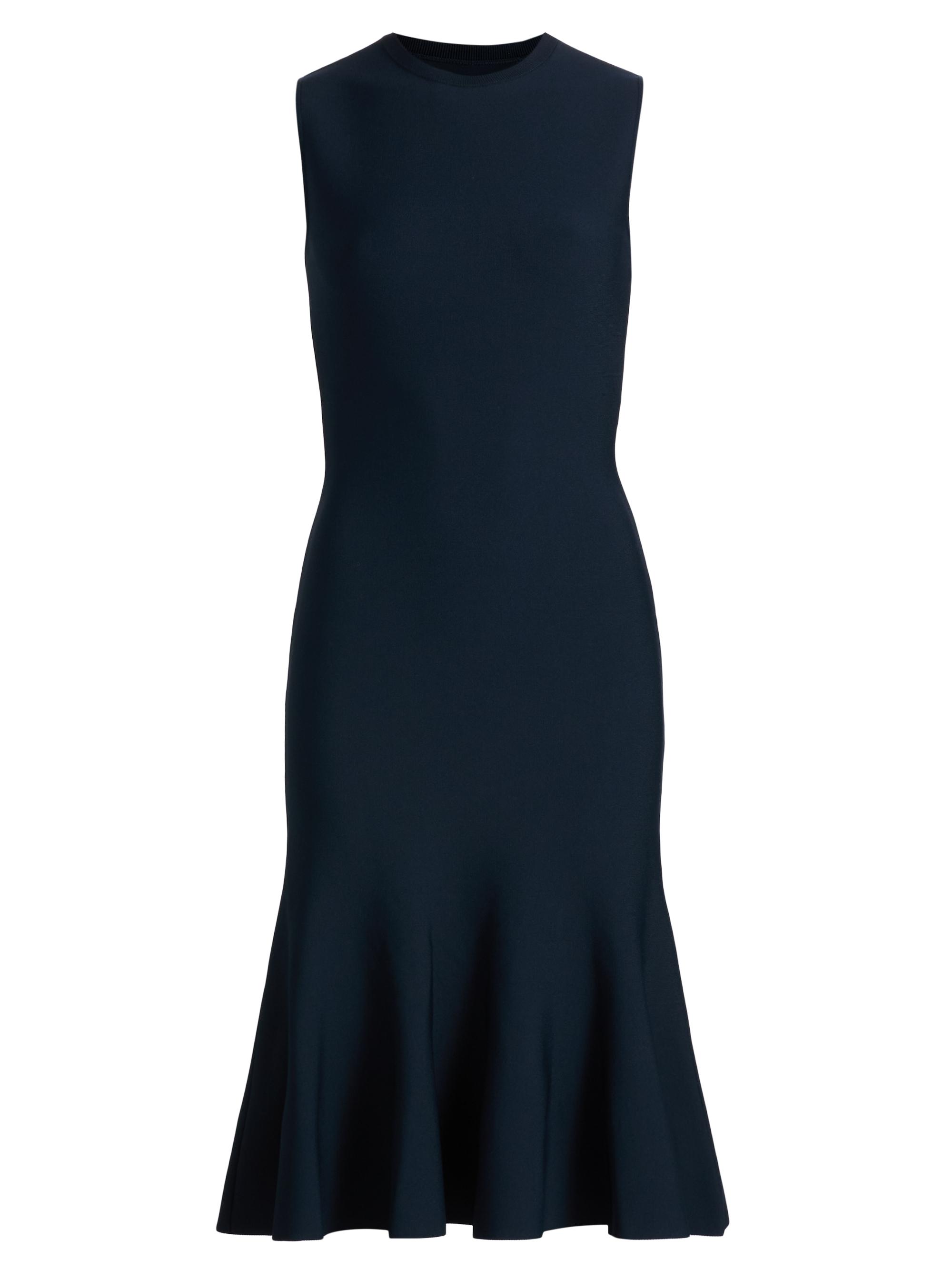 Stella McCartney Women's Compact Knit Peplum Midi-Dress - Navy