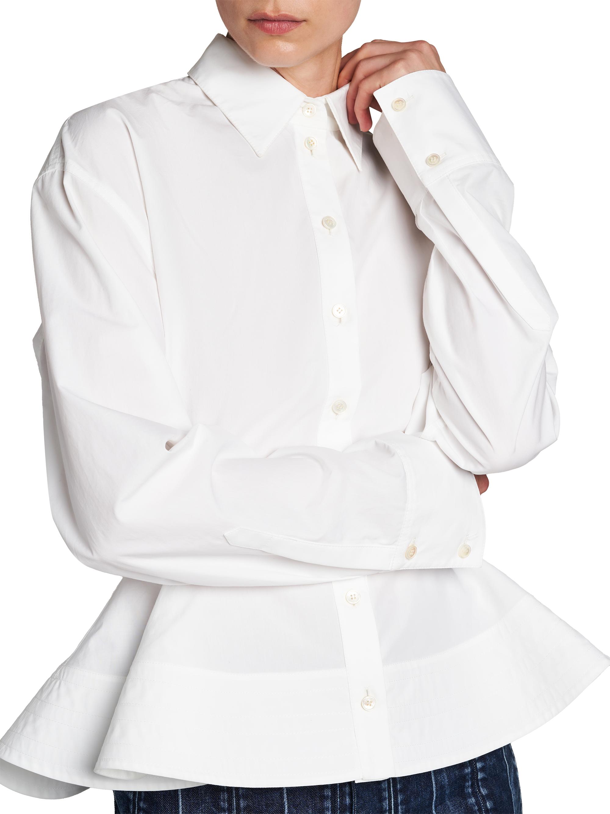 Stella McCartney Poplin Cotton Peplum Shirt | Saks Fifth Avenue