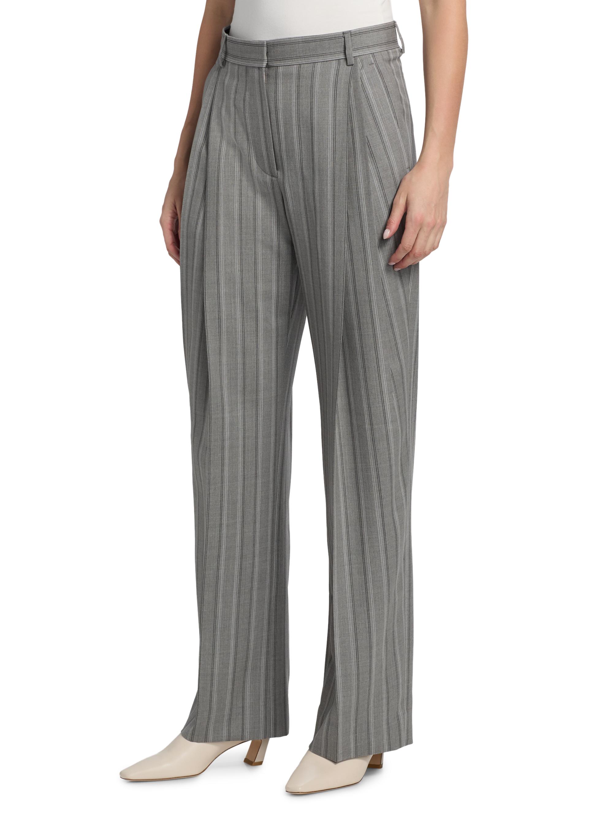 Stella McCartney Stripe Wool Straight Trousers | Saks Fifth Avenue