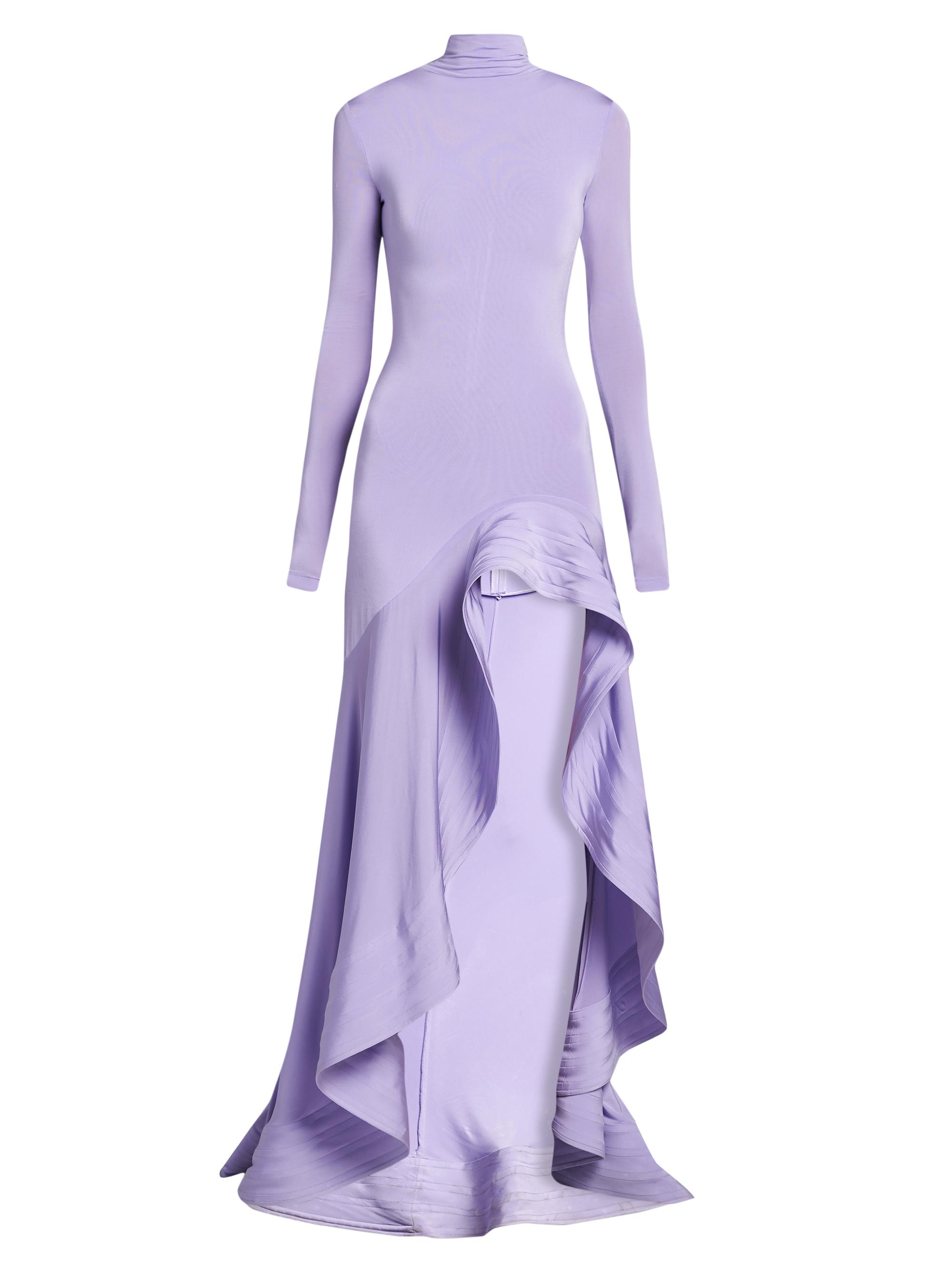 Stella McCartney Women's Crepe Jersey Frill Cocktail Dress - Lilac