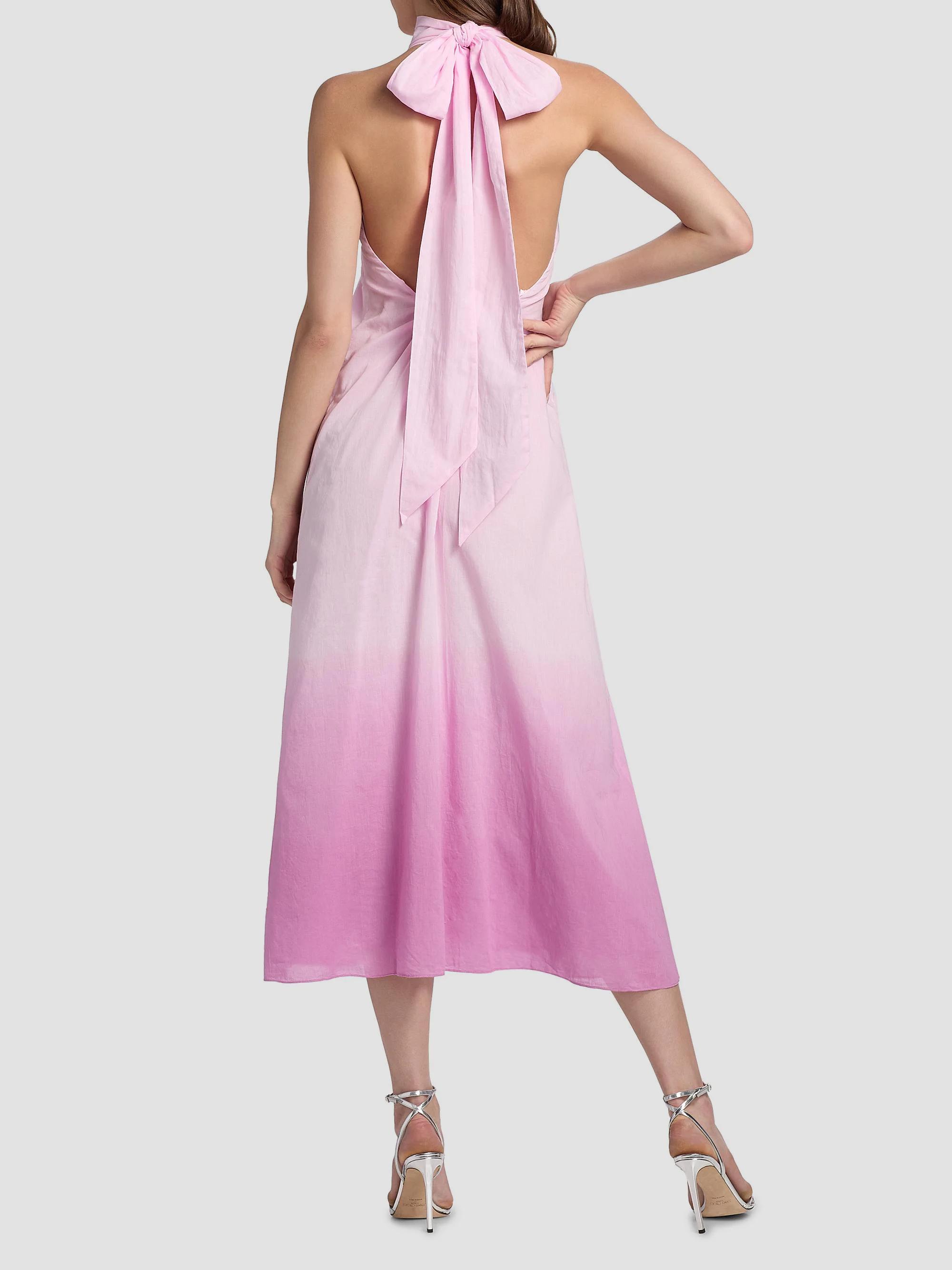 Azeeza Meera Dip-Dye Cotton Voile Midi-Dress