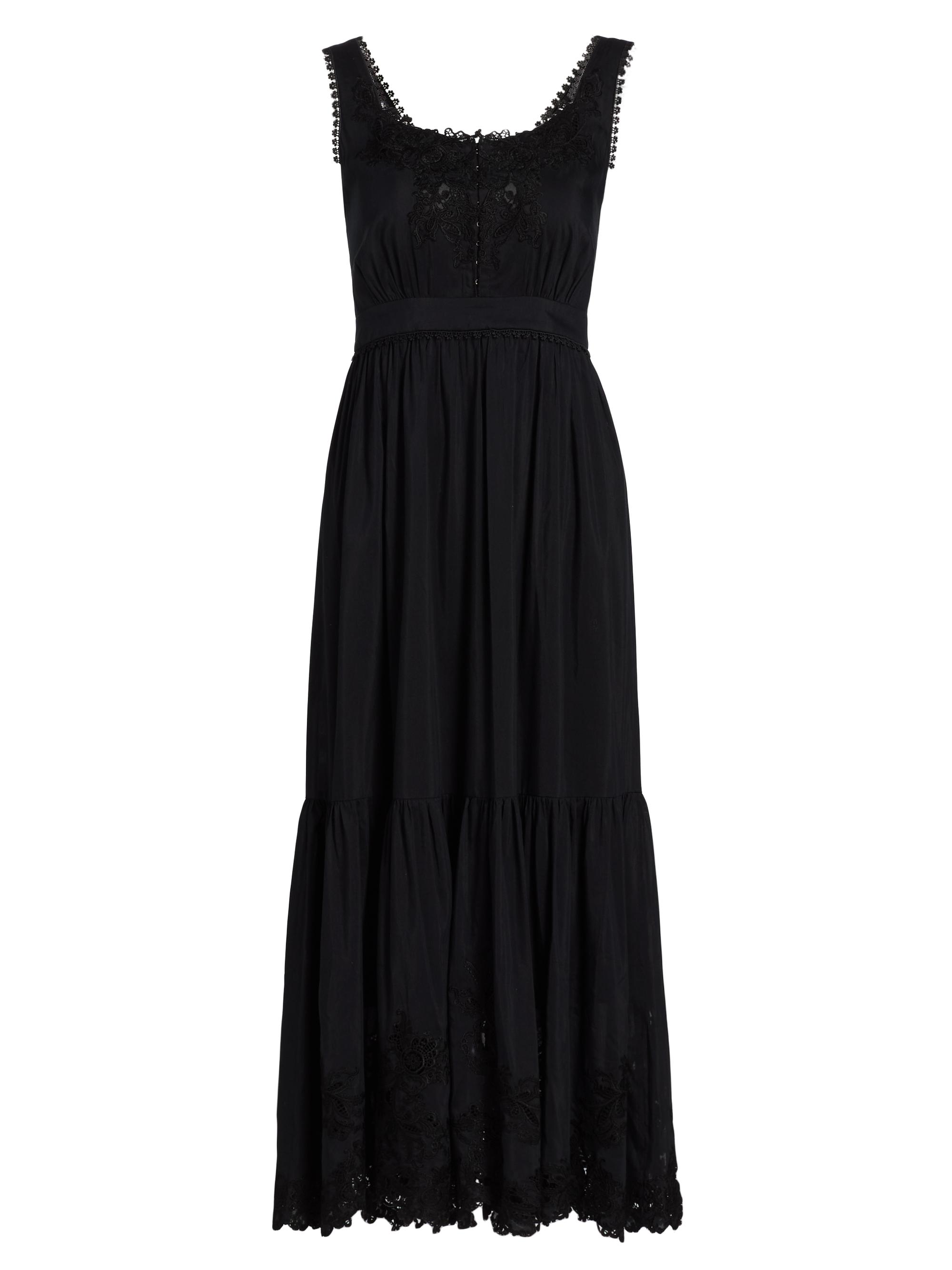 knee length dresses for ladies Nala Black Asymmetric Maxi Dress With Split – Club L London main image 1