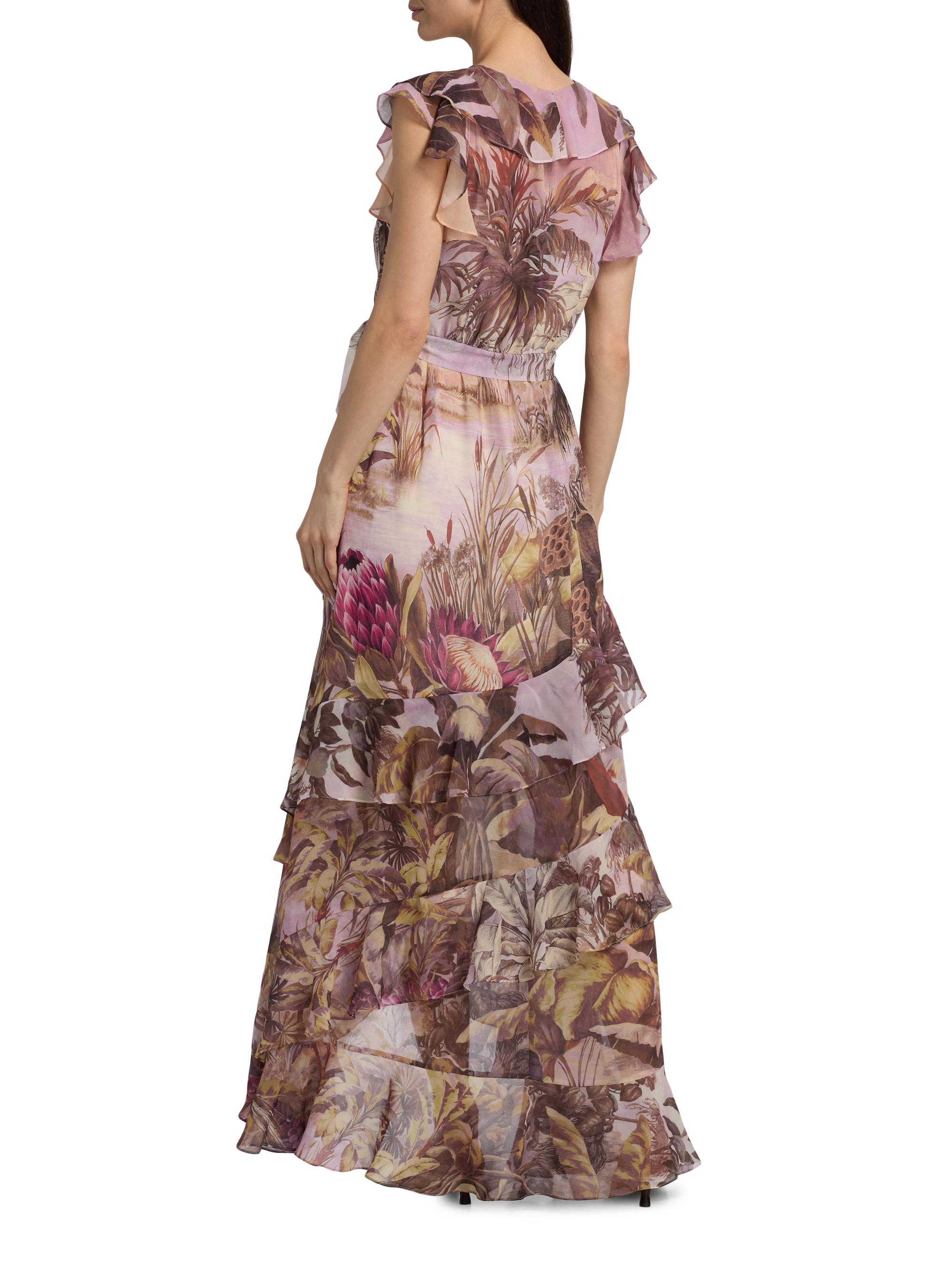 Kobi Halperin Elanor Printed Ruffle Maxi Dress | Saks Fifth Avenue