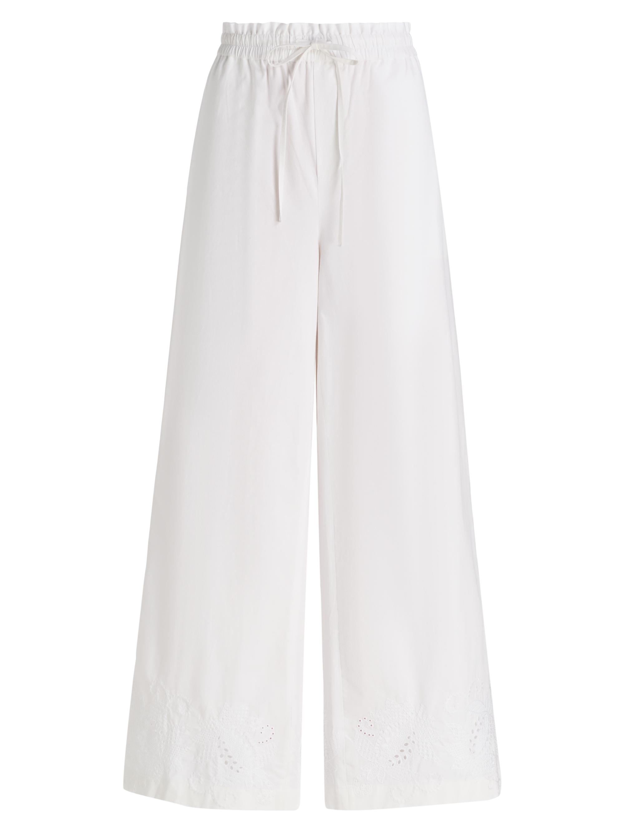 Farm Rio Belted Wide-Leg Twill Pants | Saks Fifth Avenue