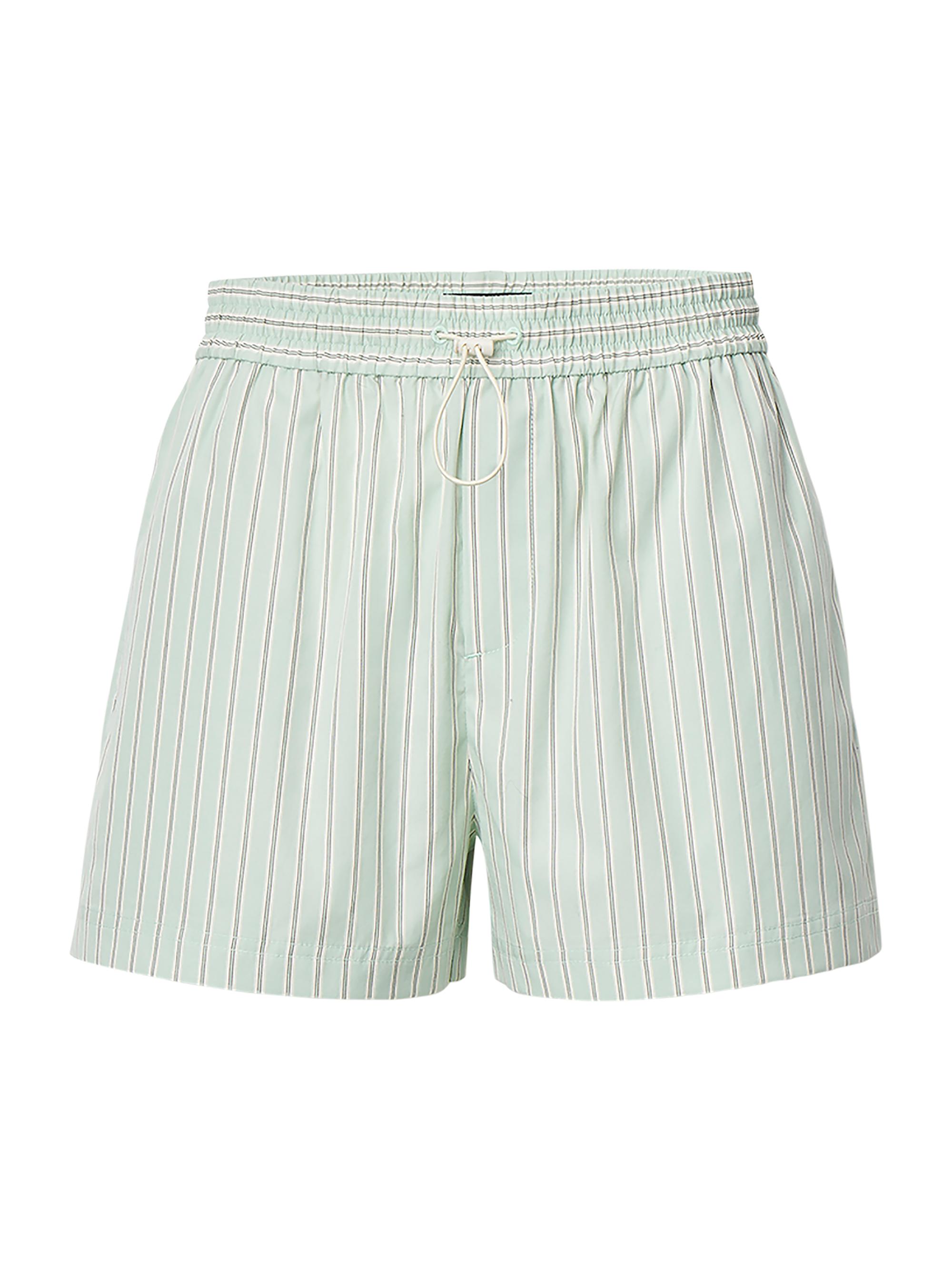 rag & bone Women's Marvin Striped Drawcord Shorts - Green Stripe