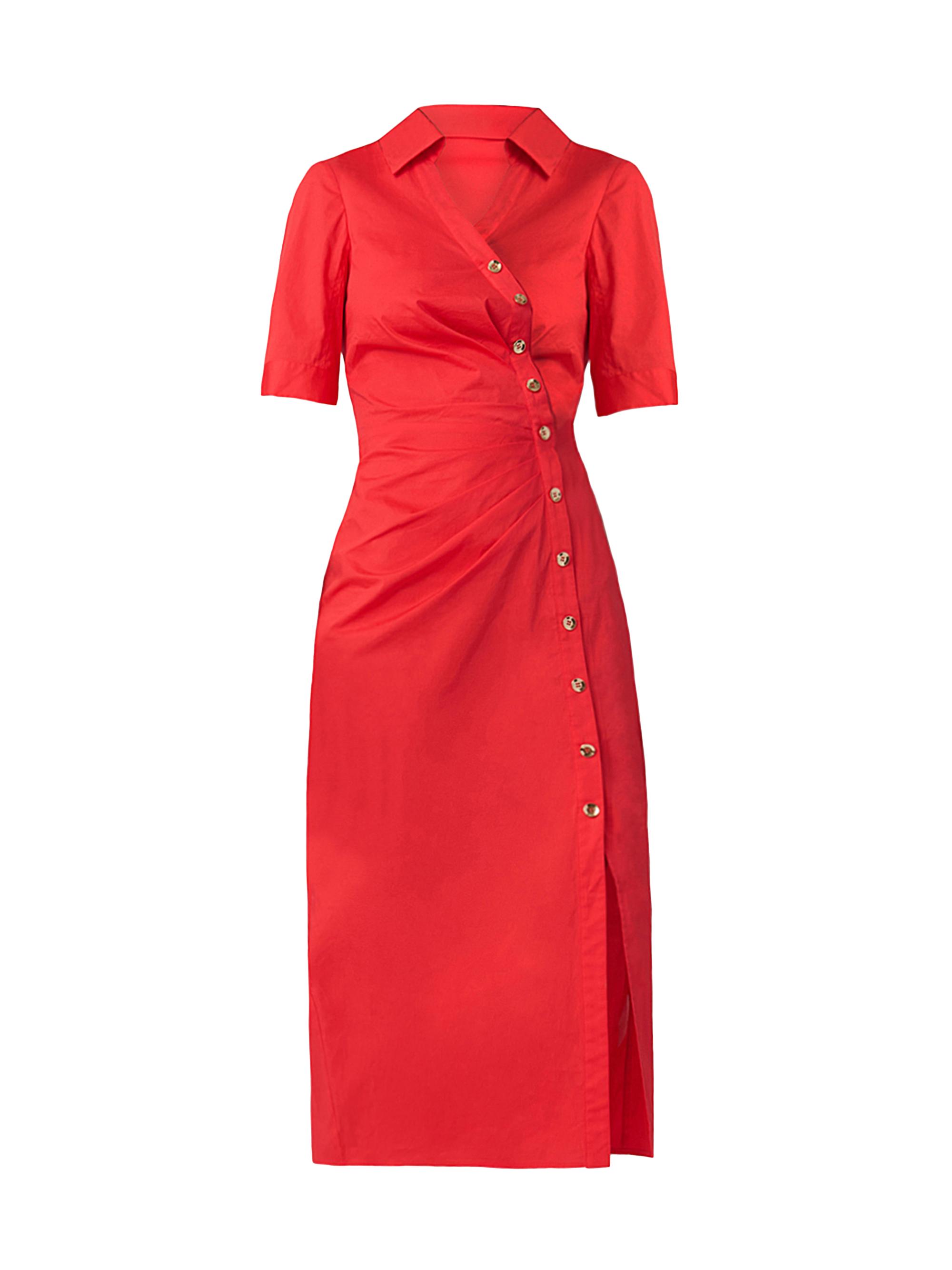 chinese dress ladies Casual Lace up Waist Controlled Slimming A Line Slip Red Party Dress,R –  Simplepromdress main image 0