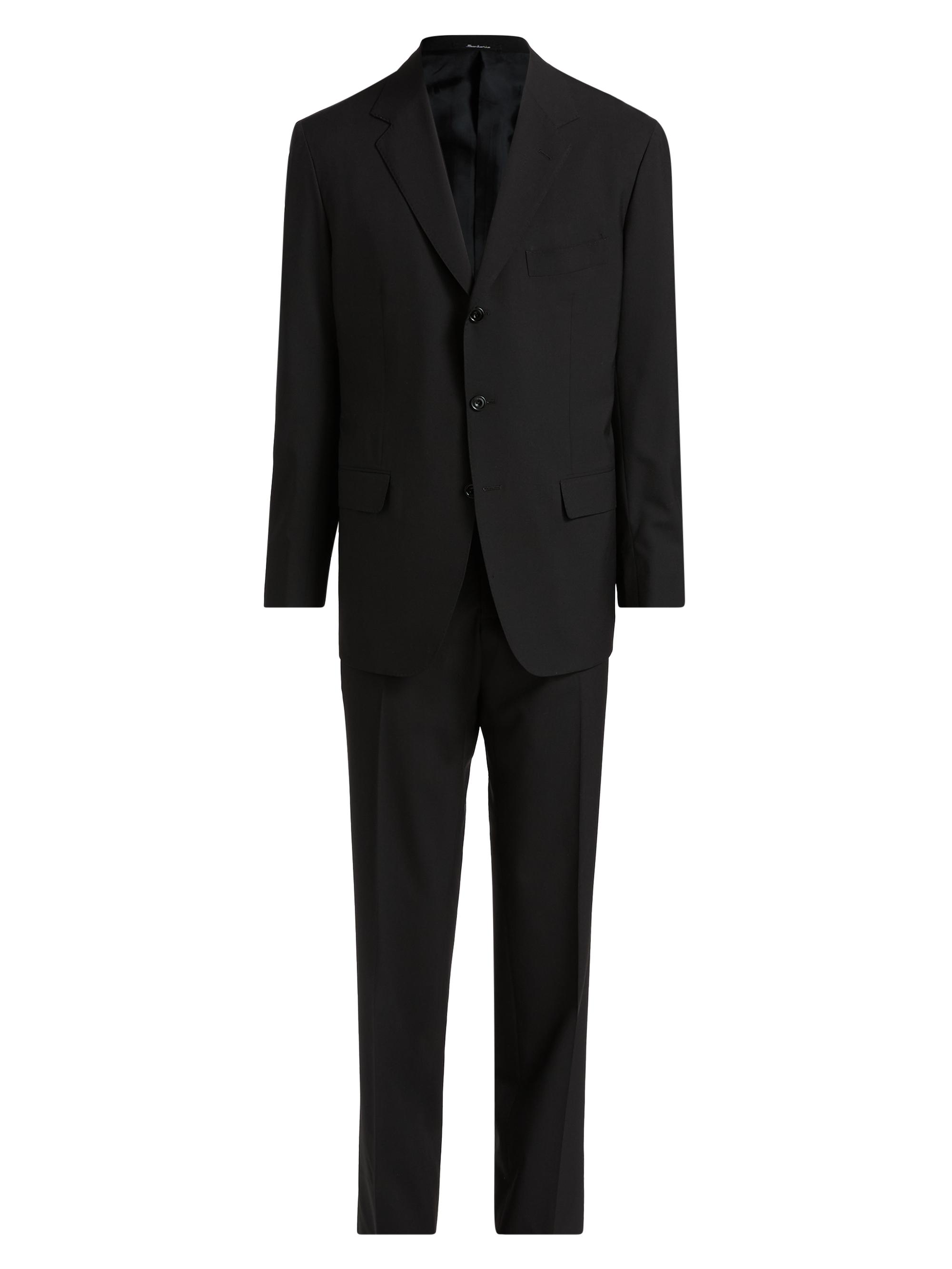 Sartorio Napoli Men's Wool Single-Breasted Suit - Black
