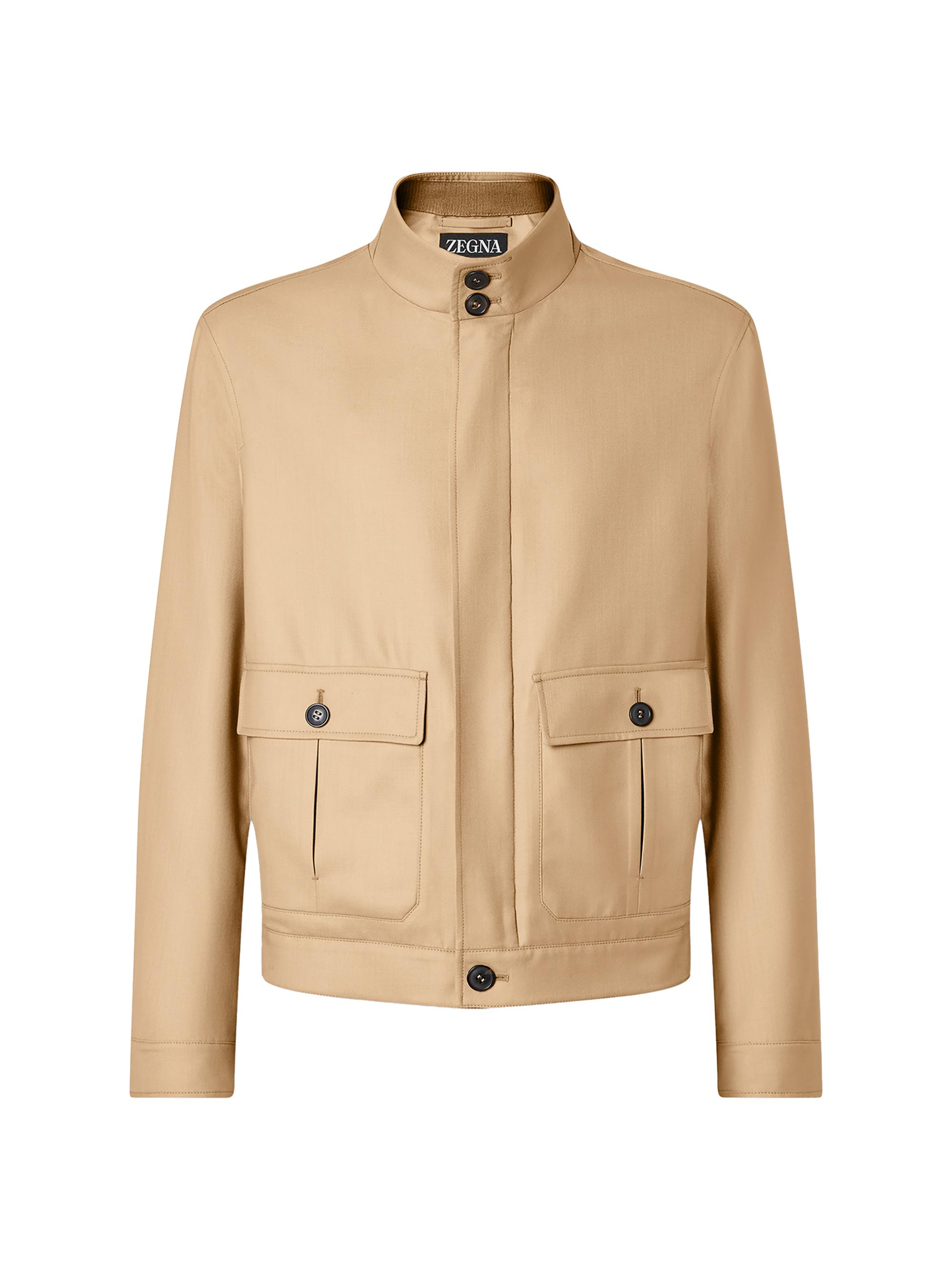 ZEGNA Men's Oasi Cashmere Elements Blouson Jacket - Beige