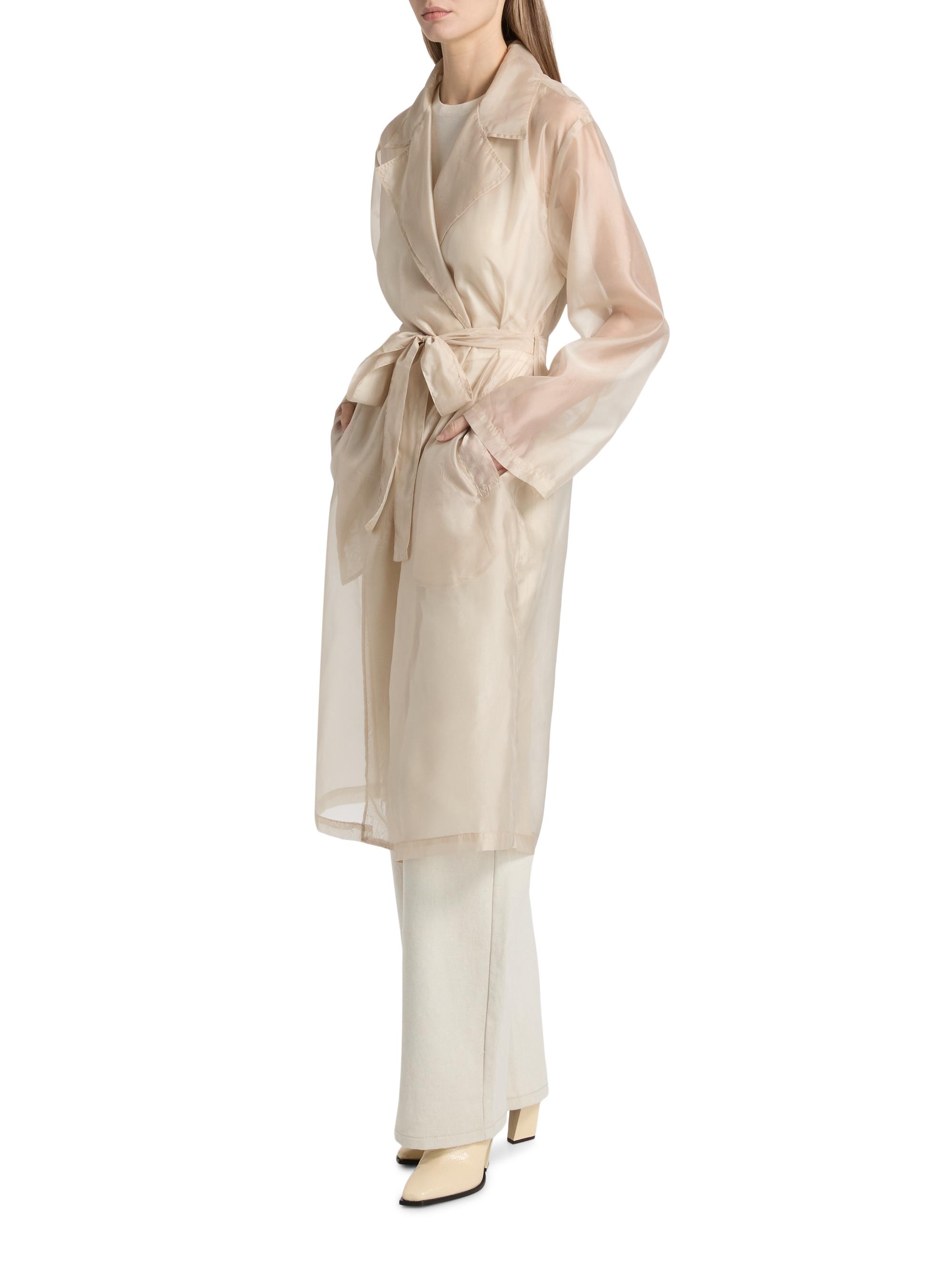 Lamarque Talise Sheer Organza Trench Coat | Saks Fifth Avenue