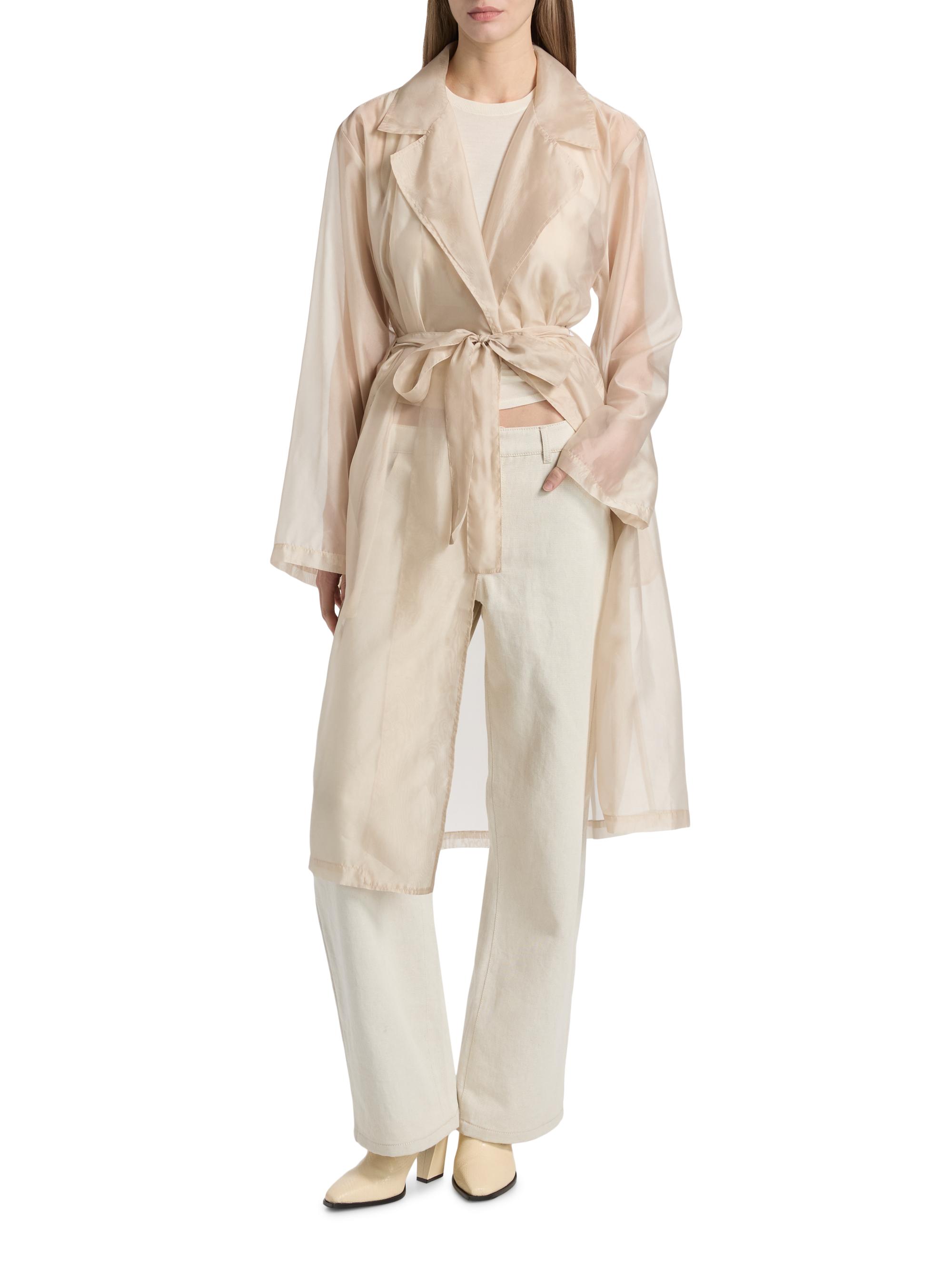Lamarque Talise Sheer Organza Trench Coat | Saks Fifth Avenue