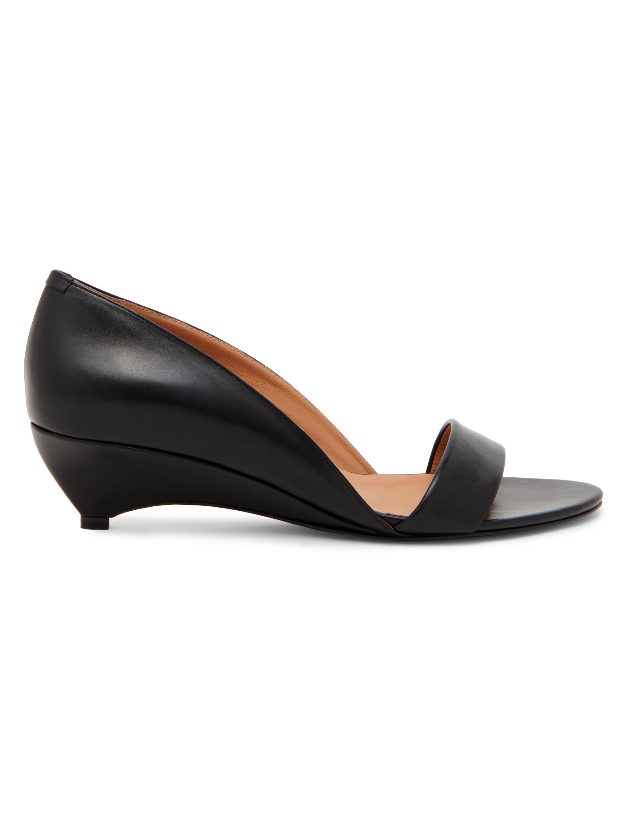 Jil Sander Women's 45MM Leather Wedge Sandals - Black