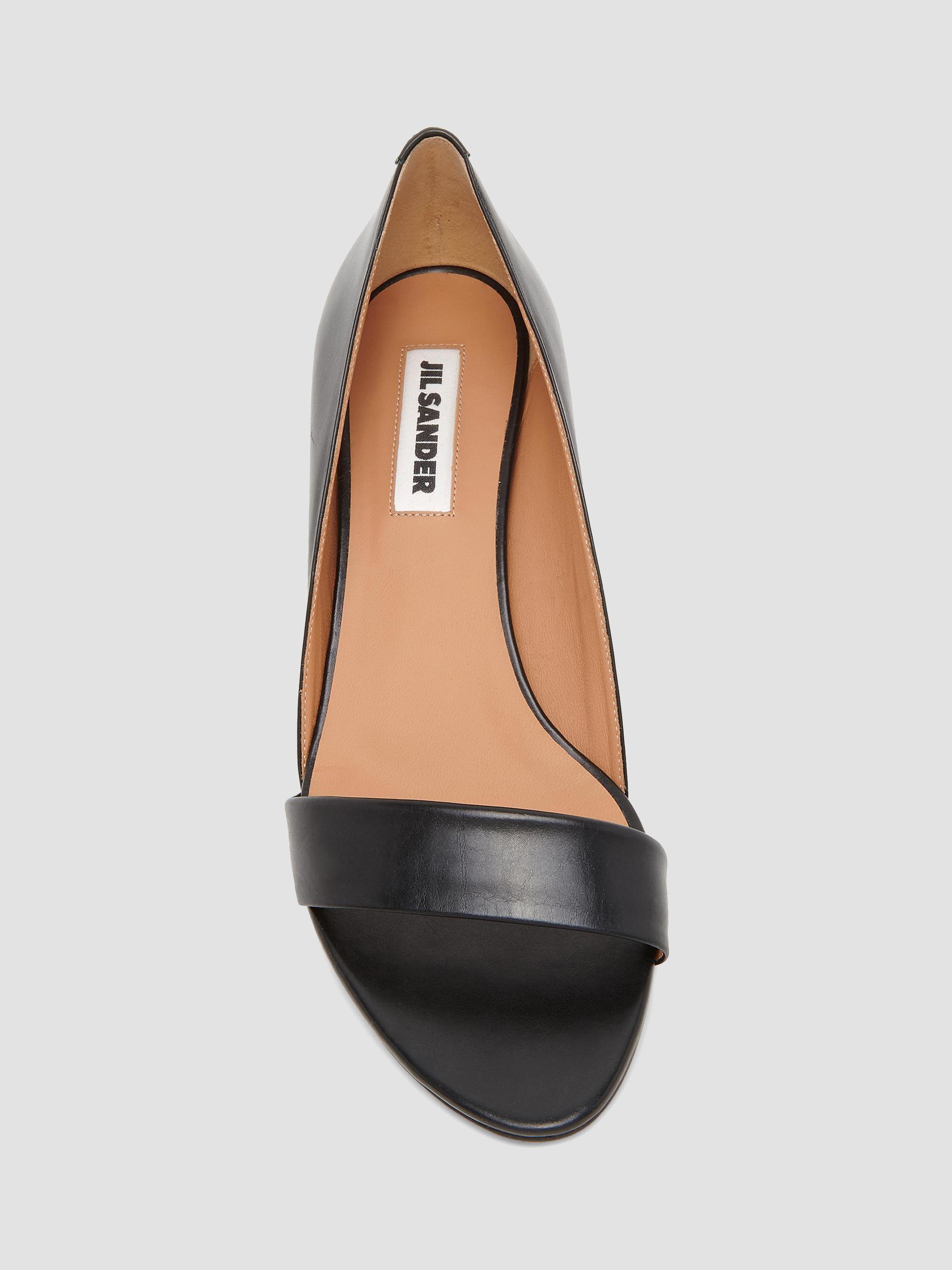 Jil Sander 45MM Leather Wedge Sandals | Saks Fifth Avenue