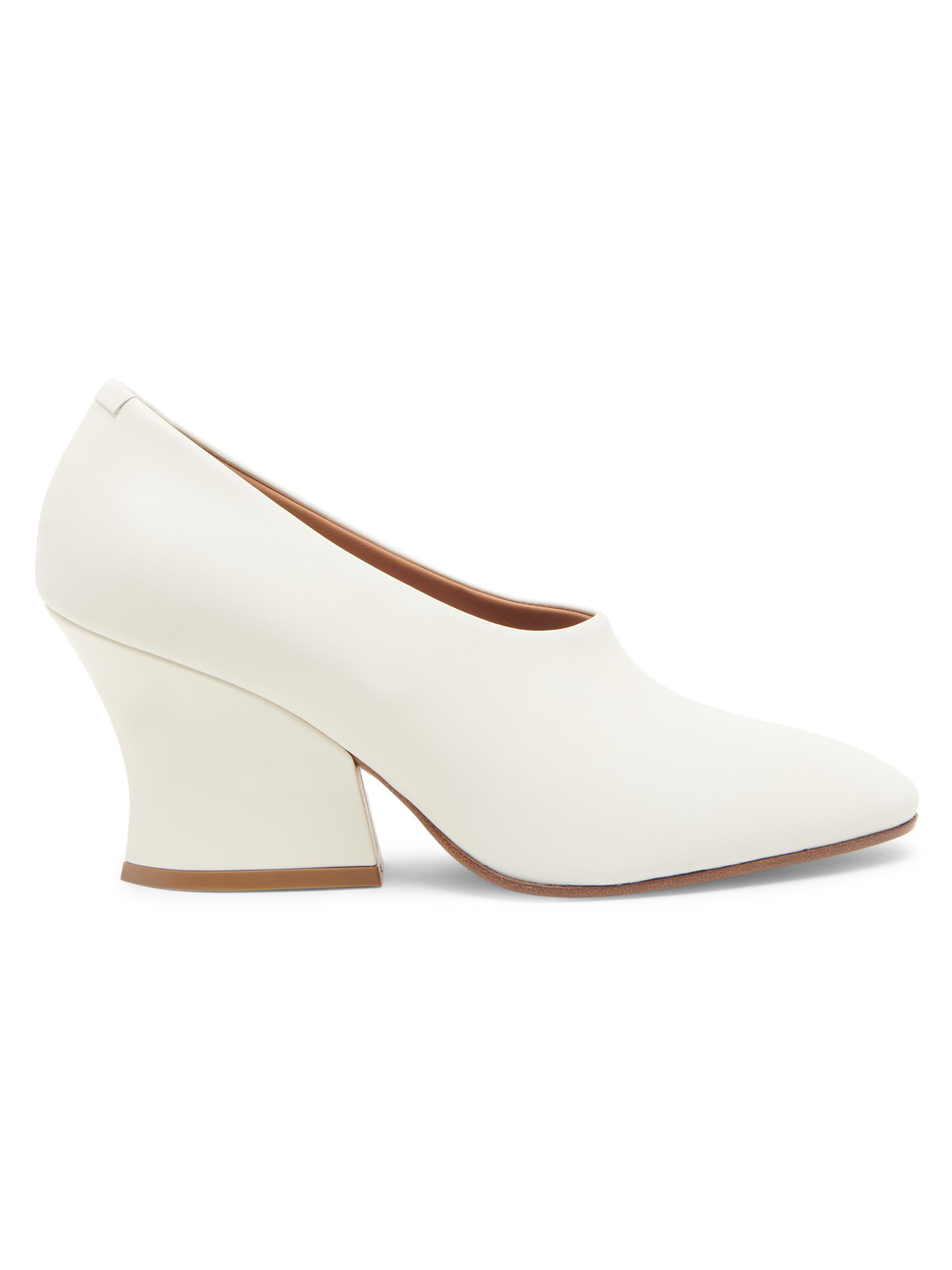 Jil Sander Women's Lune 75MM Leather Pumps - Antique White