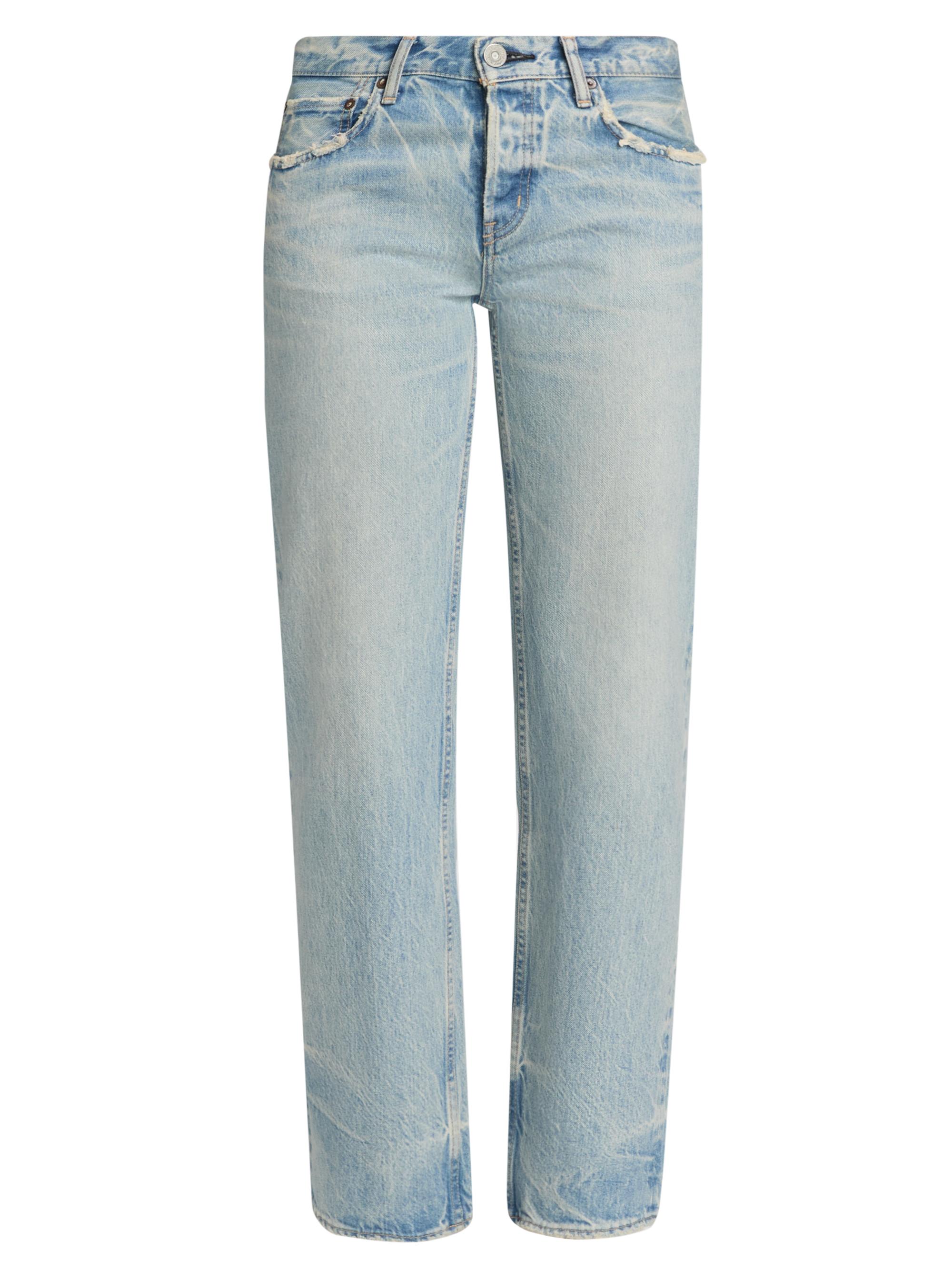 Moussy Vintage Women's Wildwood Low-Rise Straight-Leg Jeans - Light Blue