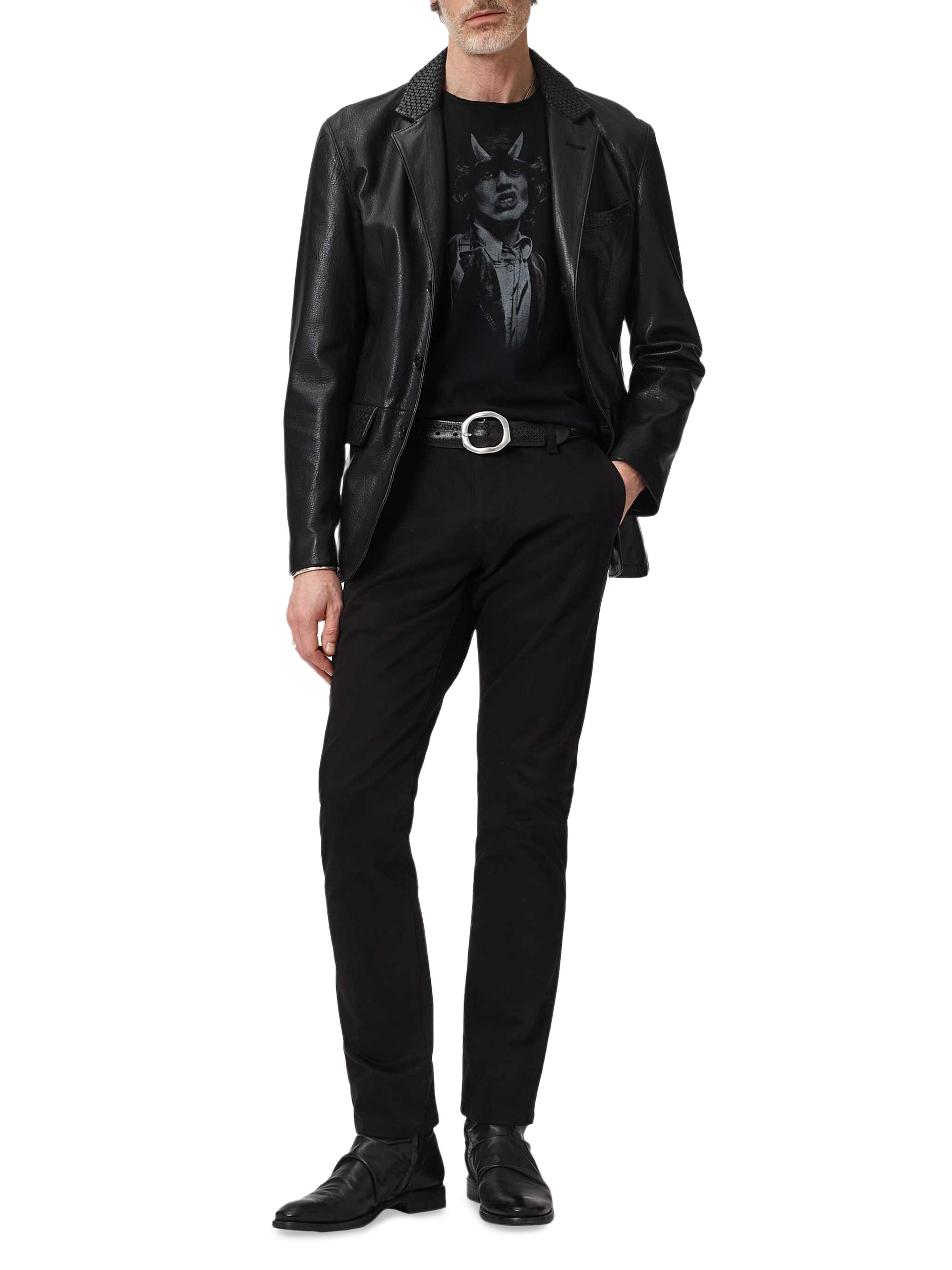John Varvatos Men's AC/DC Highway to Hell Raw-Edge Crewneck T-Shirt - Black | Thumbnail 2