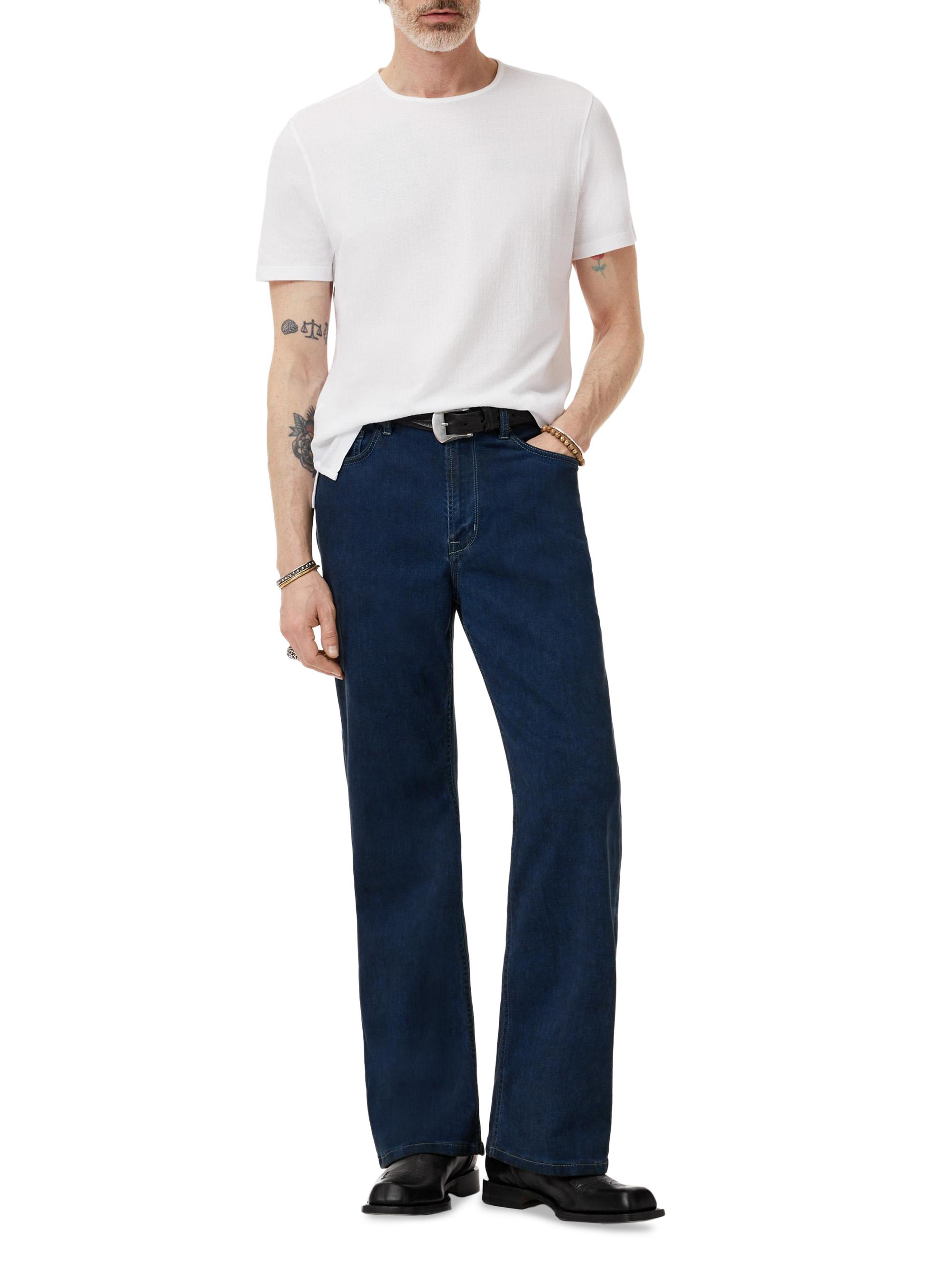 John Varvatos Men's Stanley Textured Pima Cotton T-Shirt - White | Thumbnail 2