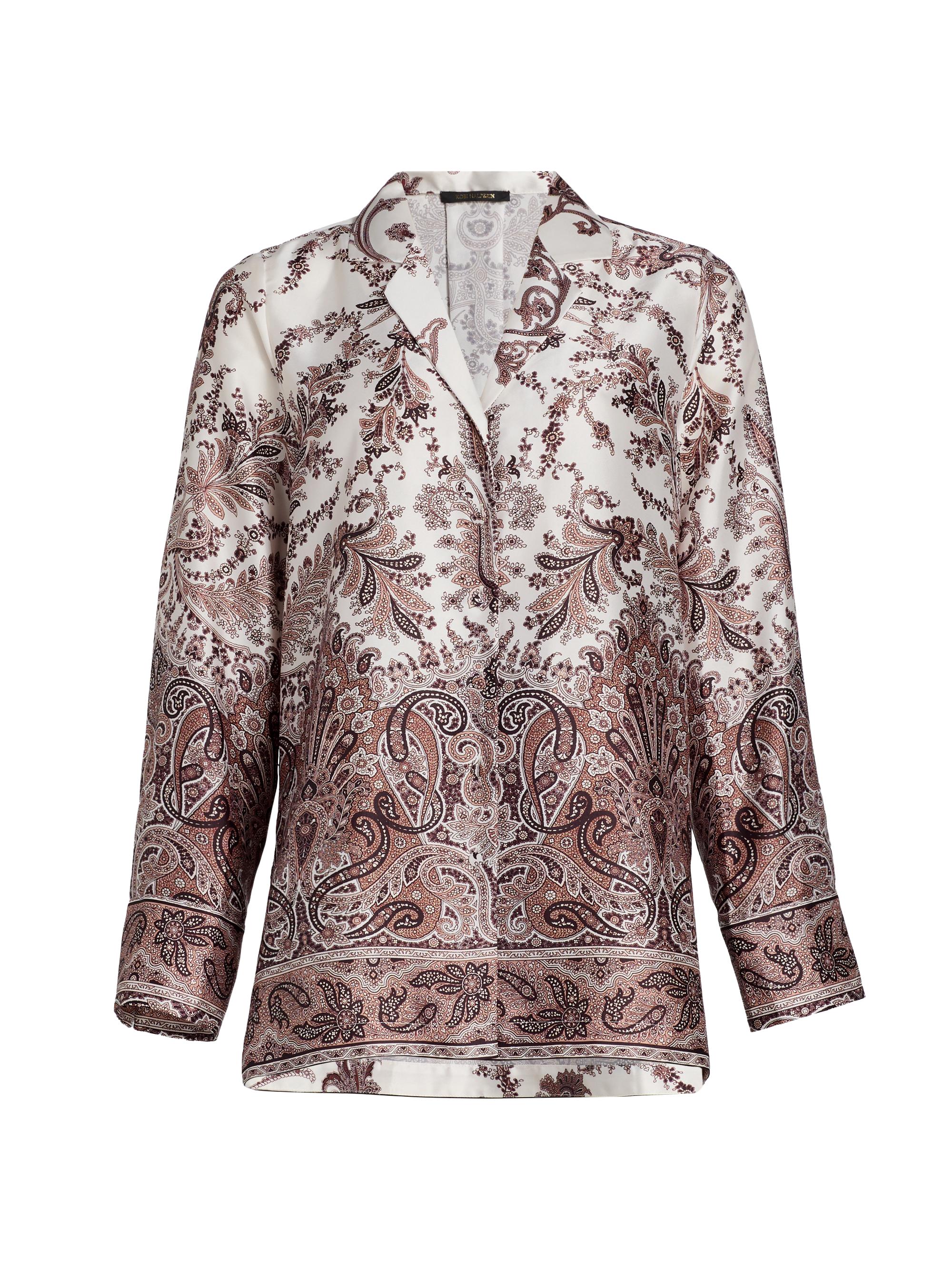 Kobi Halperin Women's Naomi Printed Twill Blouse - Natural Multi | Thumbnail 8