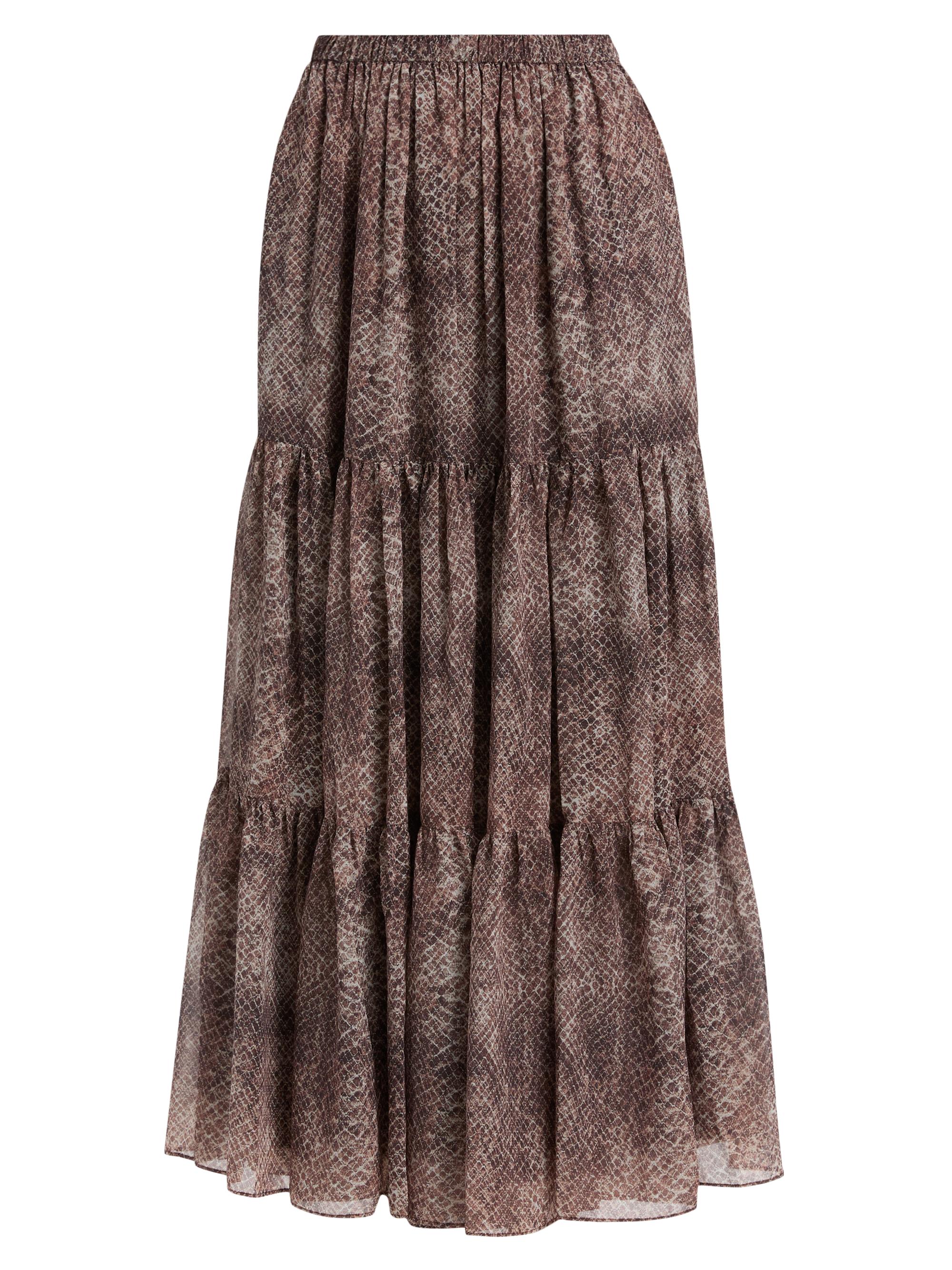 Kobi Halperin Women's Nicole Snakeskin Print Chiffon Maxi Skirt - Natural Multi