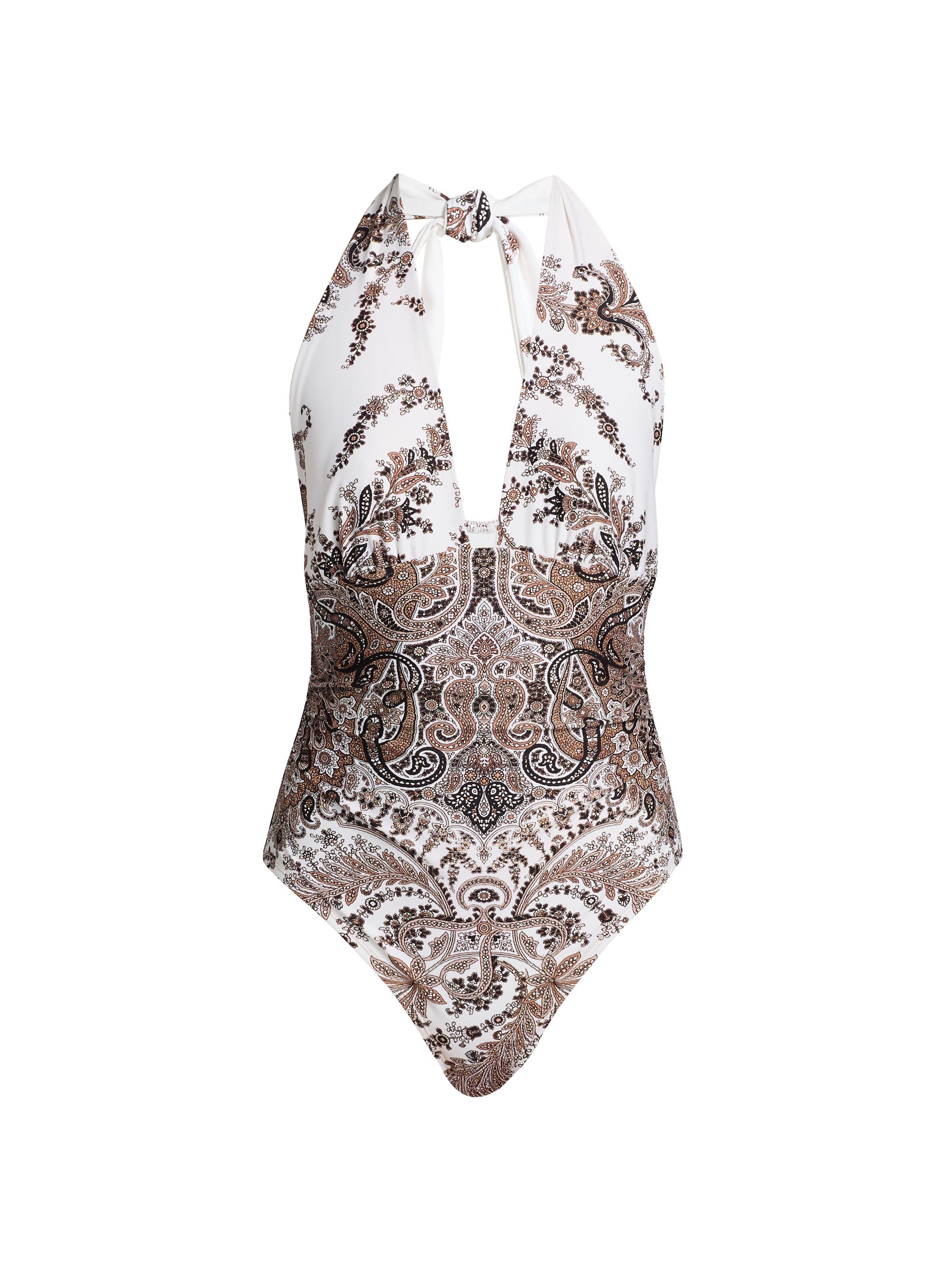 Kobi Halperin Women's Elise Paisley Halterneck One-Piece Swimsuit - Natural Multi