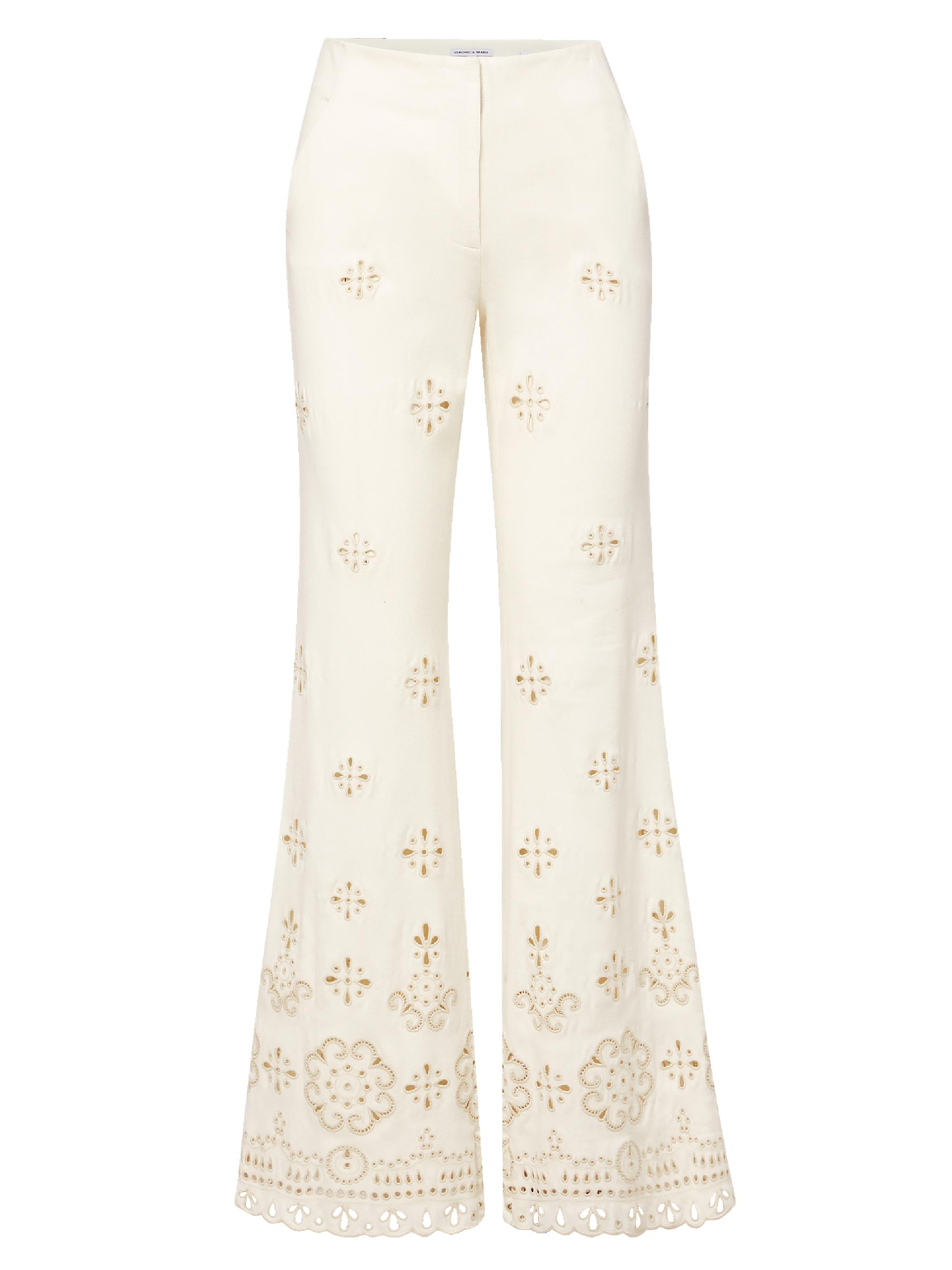 Veronica Beard Komi Eyelet Flare Pants | Saks Fifth Avenue