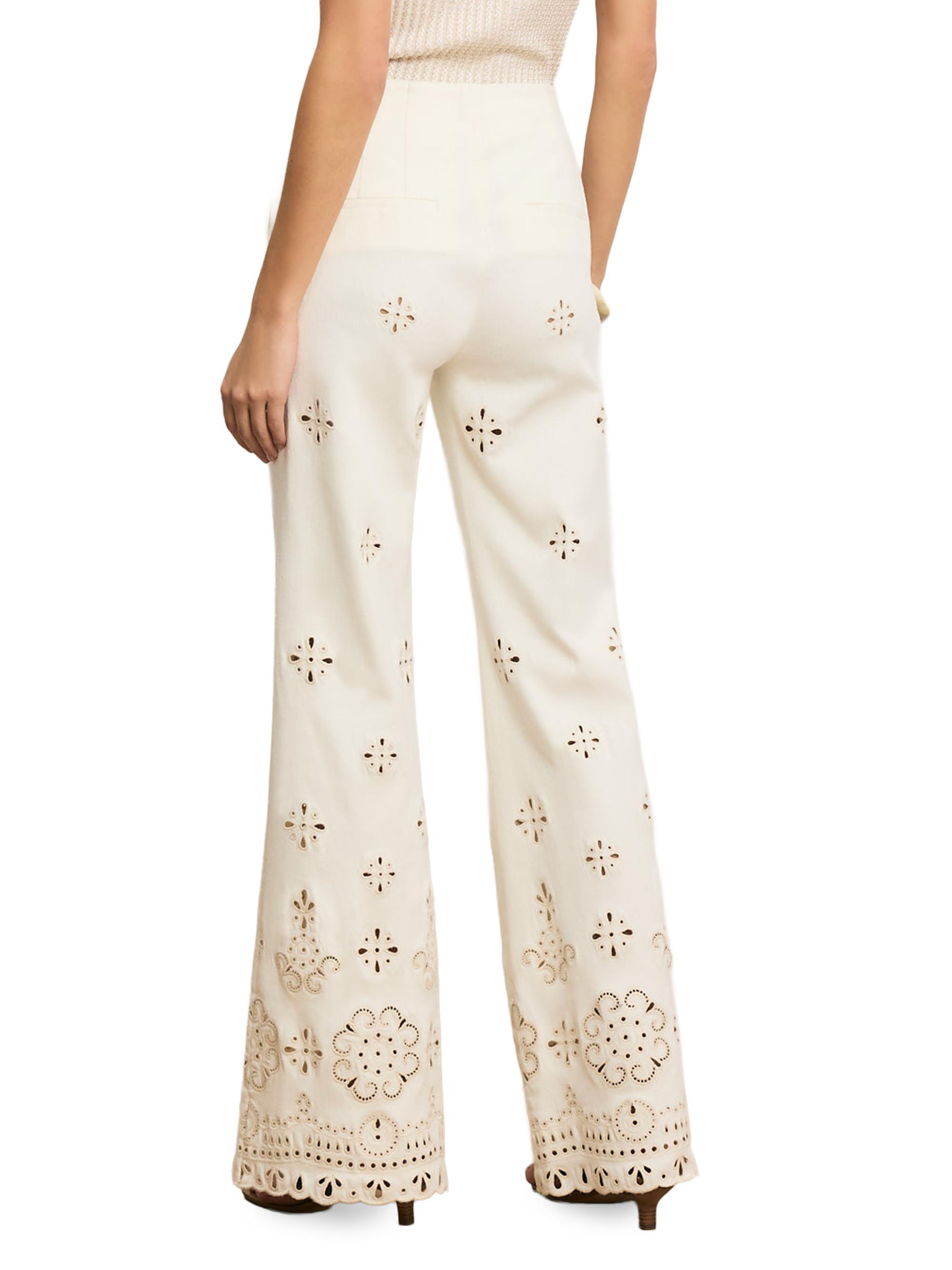 Veronica Beard Komi Eyelet Flare Pants | Saks Fifth Avenue