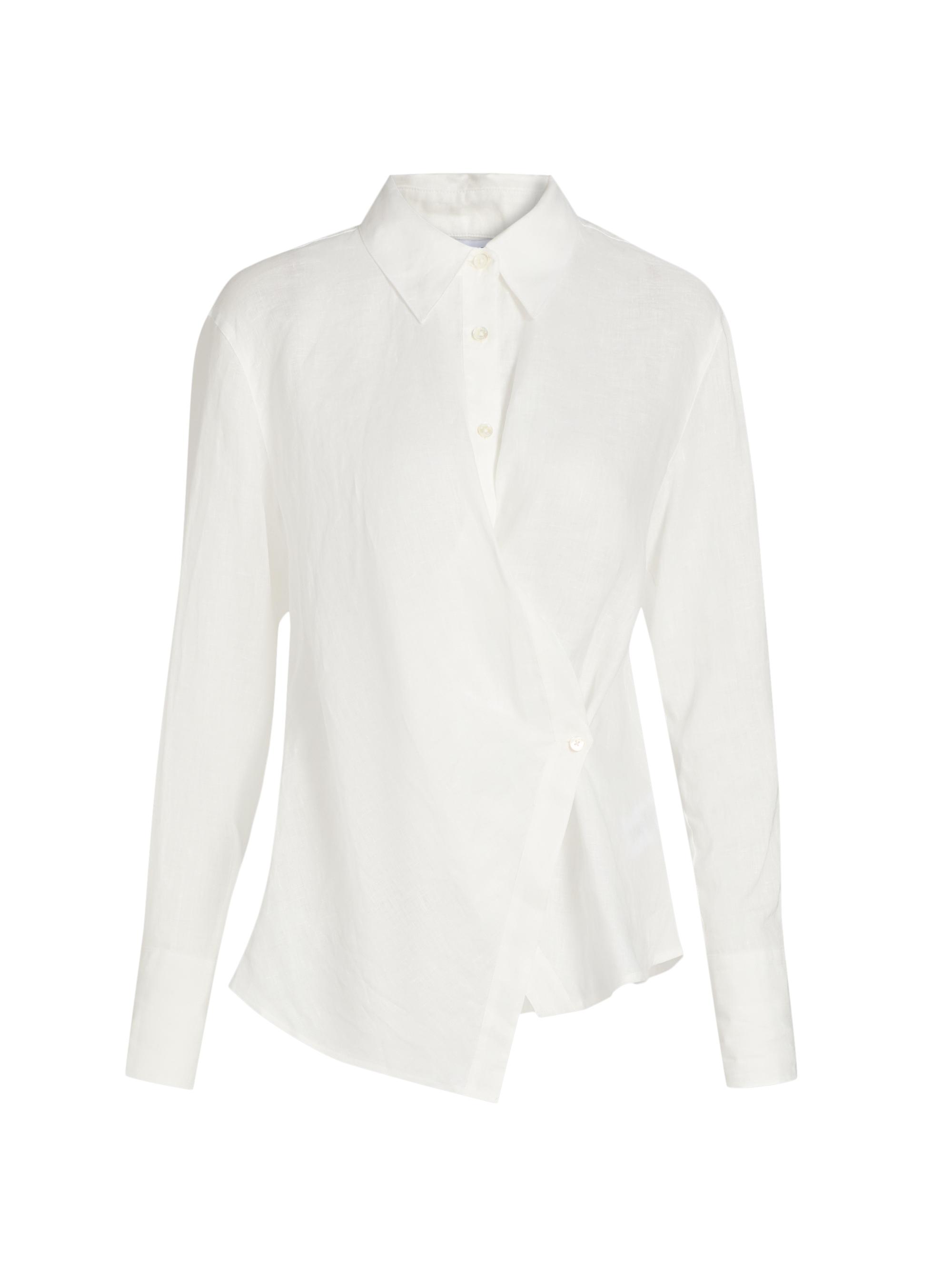 Veronica Beard Women's Perezzi Linen Shirt - White