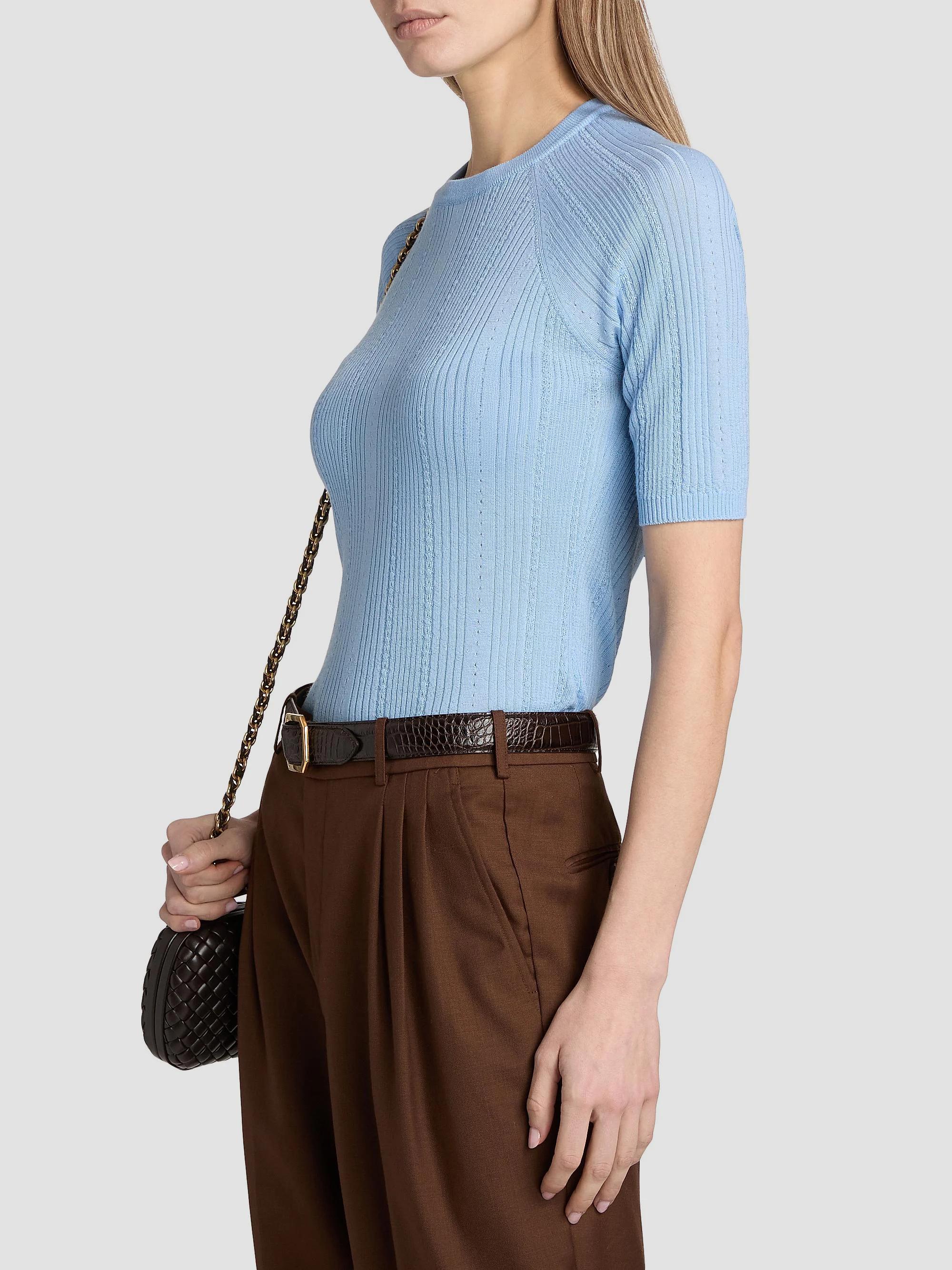 Veronica Beard Brielle Merino Wool Short-Sleeve Sweater | Saks