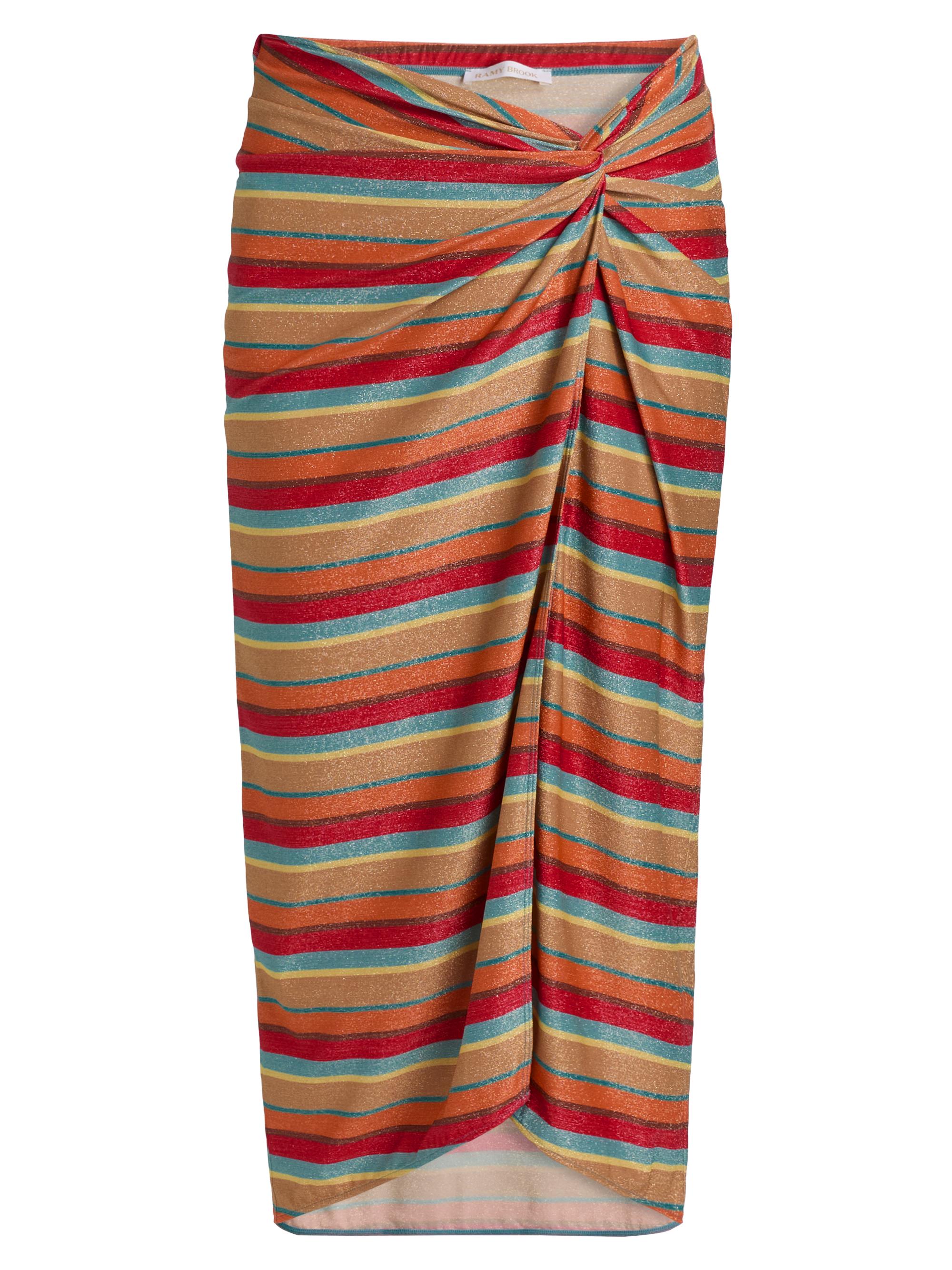 Ramy Brook Women's Xana Striped Sarong - Flame Glitter Stripe