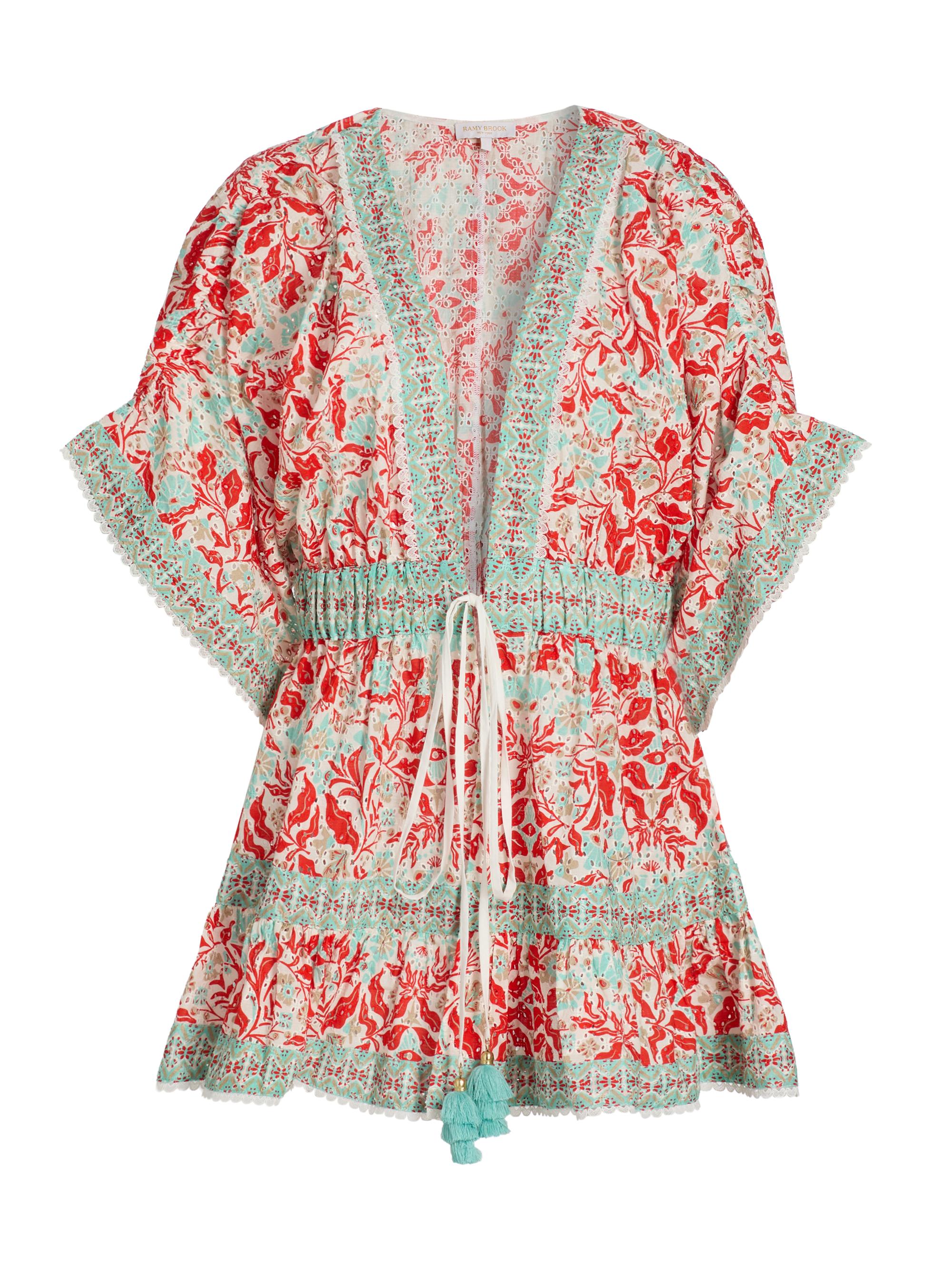 Ramy Brook Women's Margo Cotton Cover-Up Minidress - Flame Combo