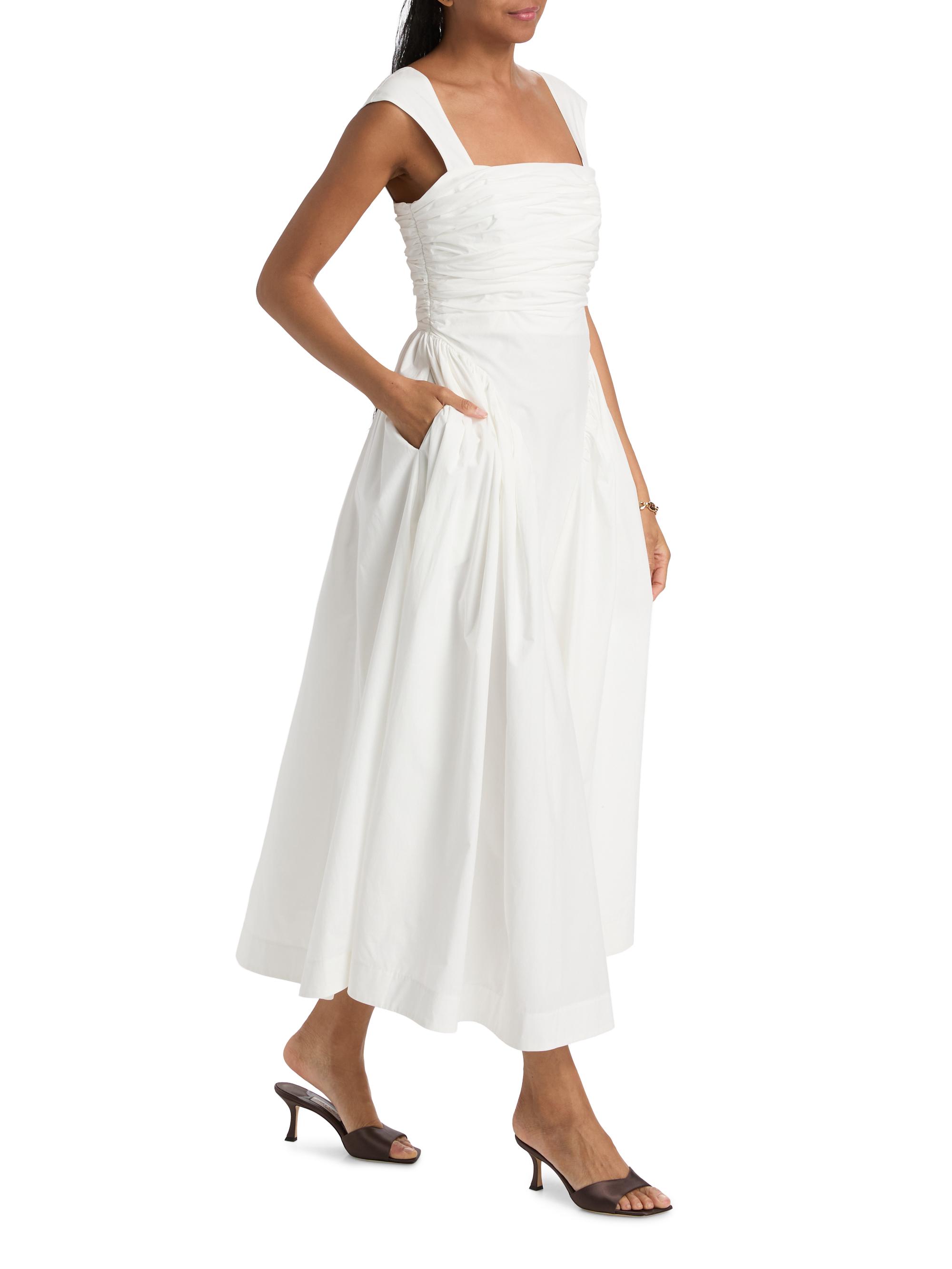 knee length dresses for ladies Chocolate One Shoulder Ruched Midi  Shay's Boutique