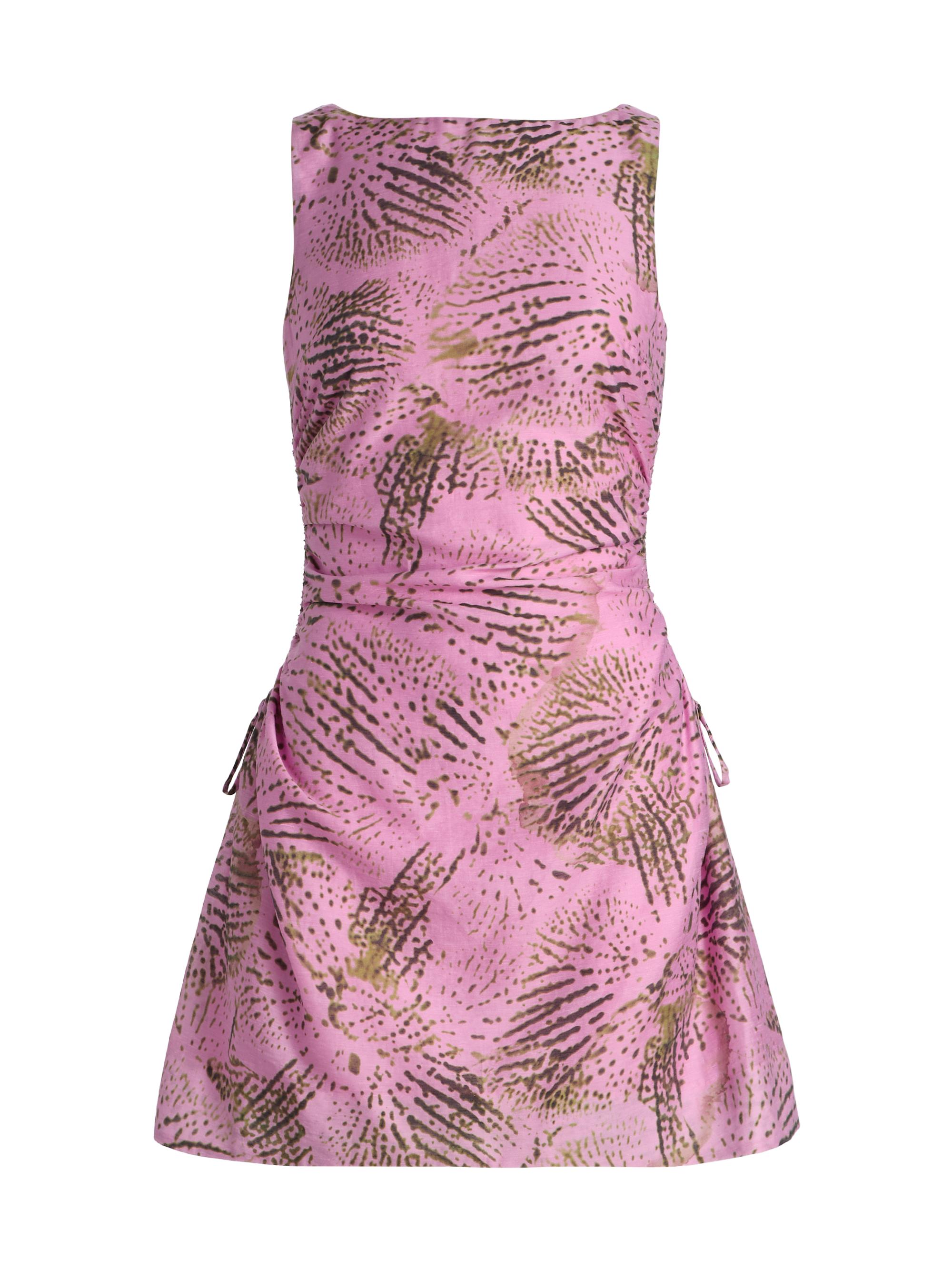 Amur Women's Waverlyn Ruched Minidress - Cellular Bloom