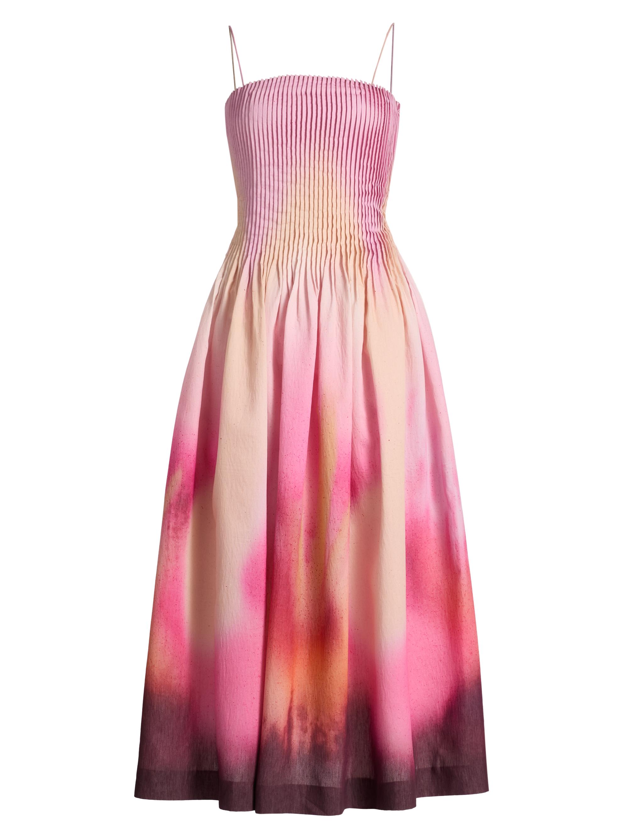 Amur Women's Grecia Printed Pleated Maxi Dress - Flora In Focus