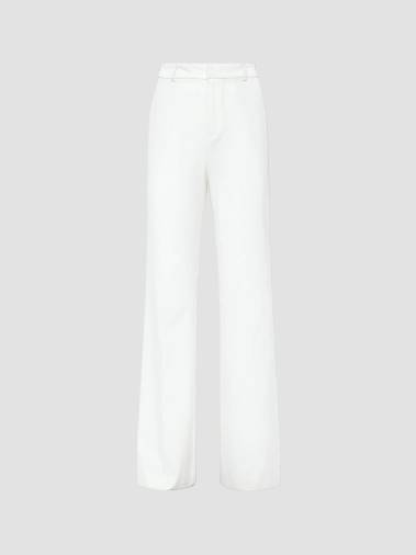 white dress trousers ladies Women's Victoria High Waisted Pants in Size XL baggy loose fit Women's White Designer Trousers |