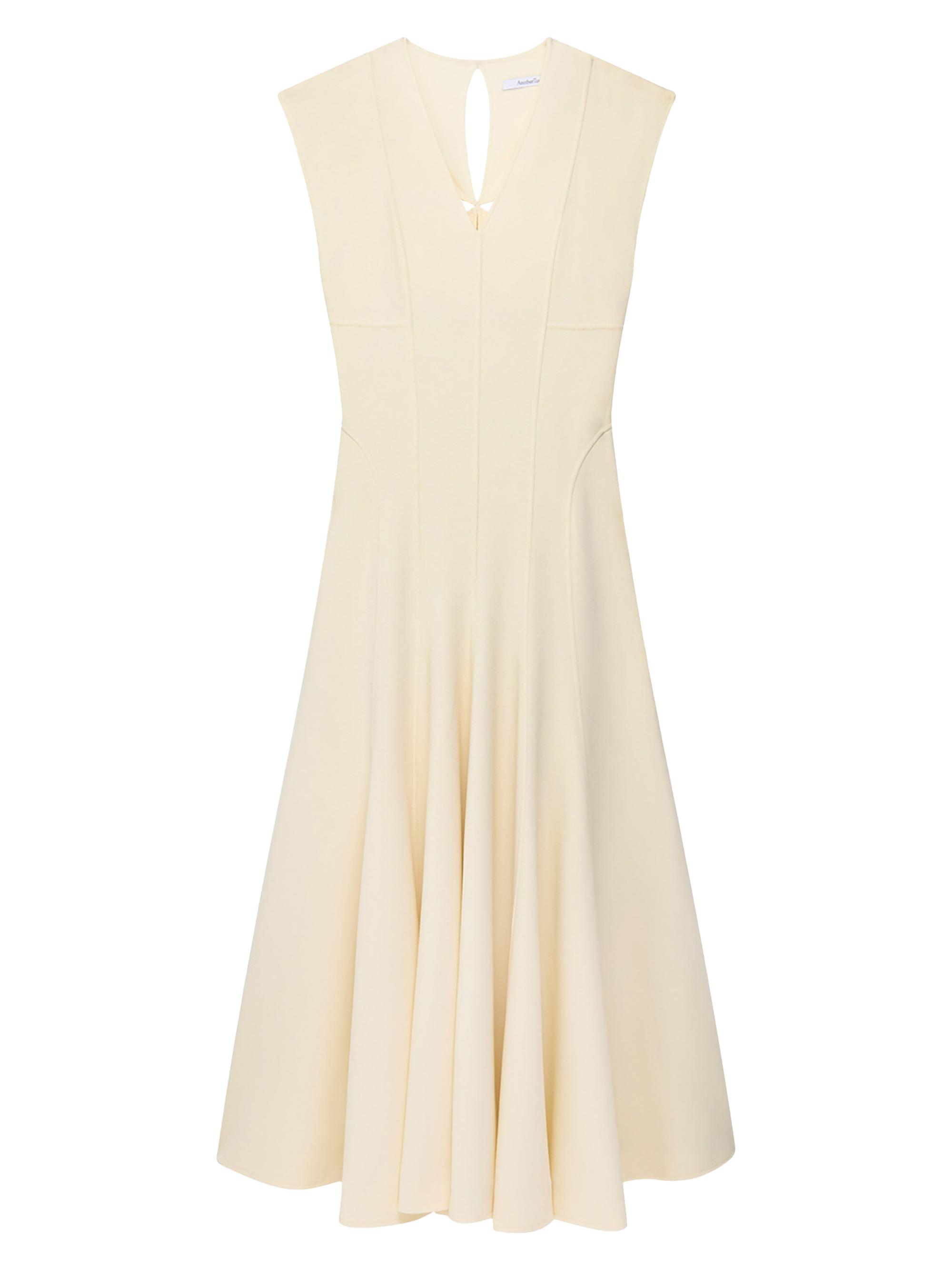 Another Tomorrow Women's Double Face Cutout Dress - Cream