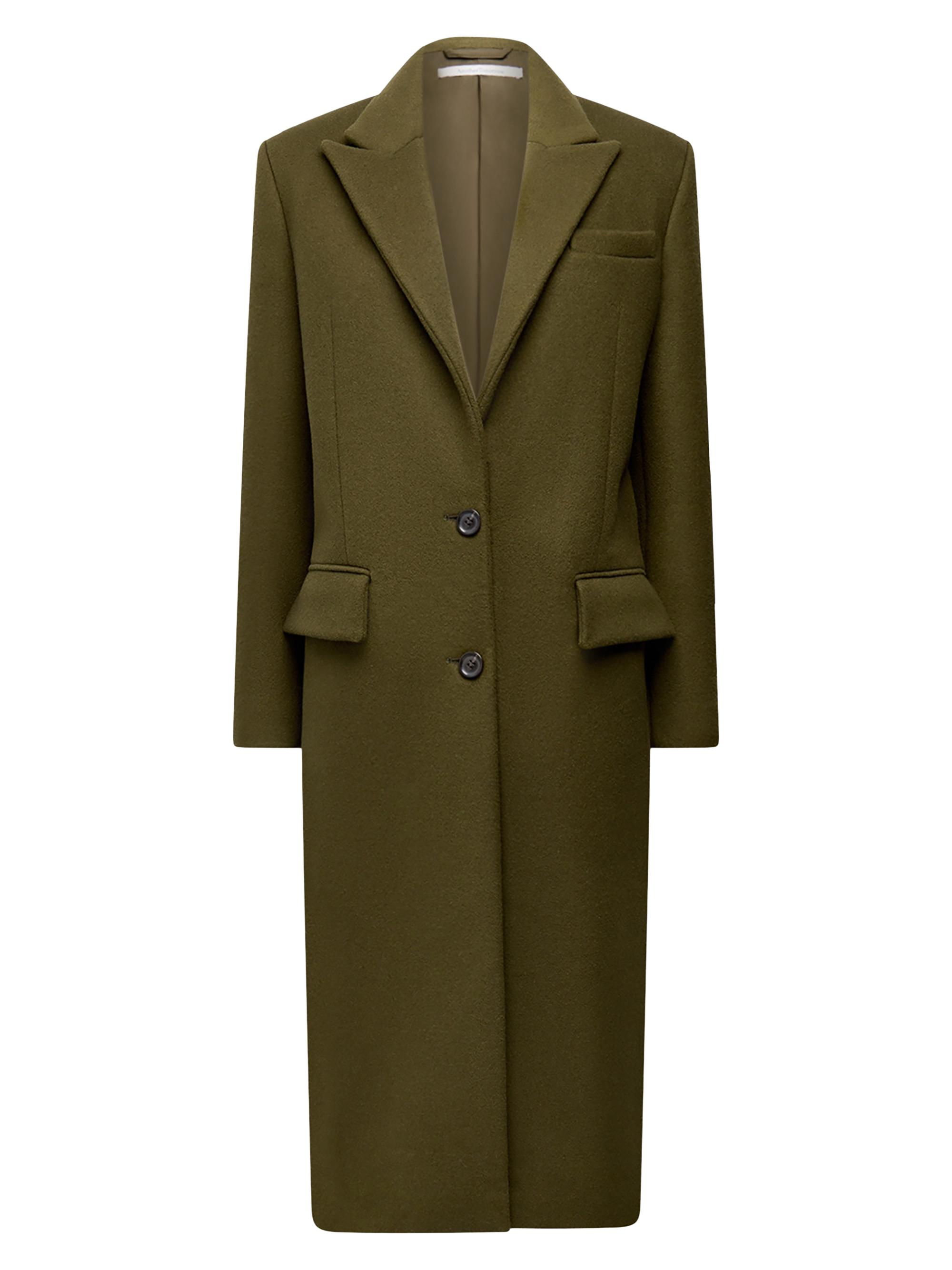 Another Tomorrow Women's Tailored Overcoat - Moss