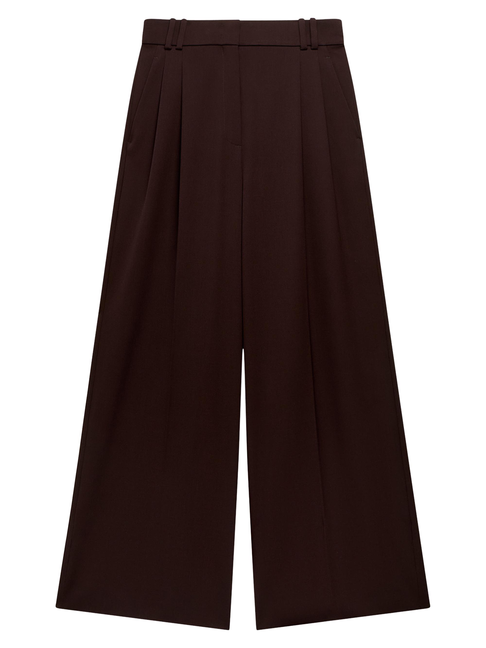 Another Tomorrow Women's Twill Pleated Trousers - Lotus Pink