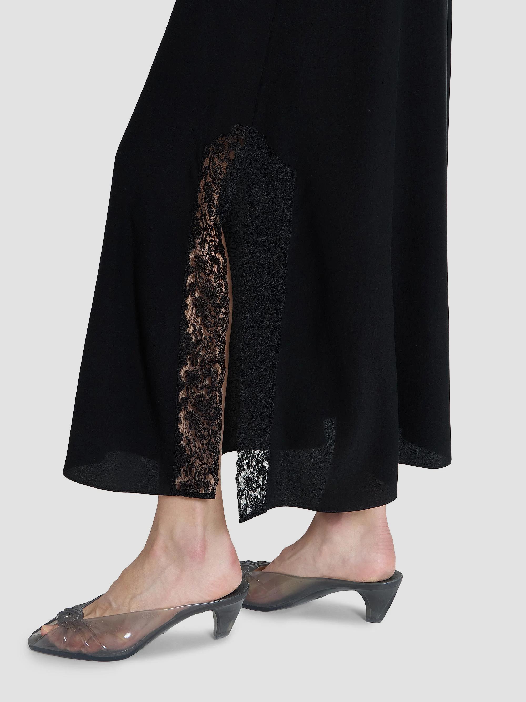 Chloé Embroidered Lace Silk A-Line Maxi Dress | Saks Fifth Avenue