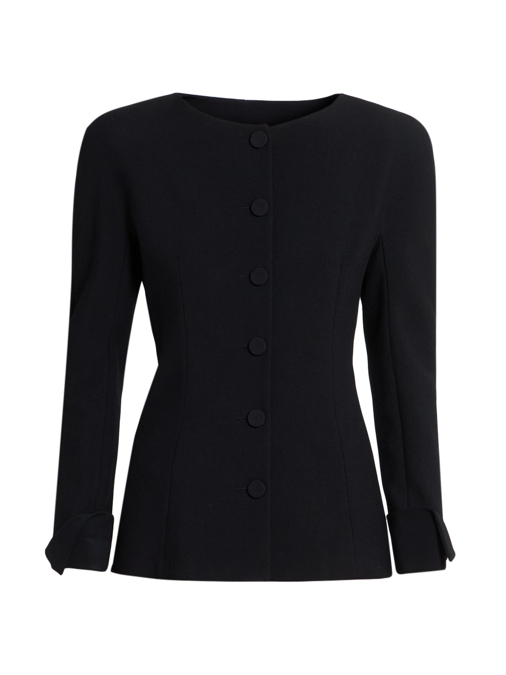 Chloé Women's Jewel Neck Wool Jacket - Black