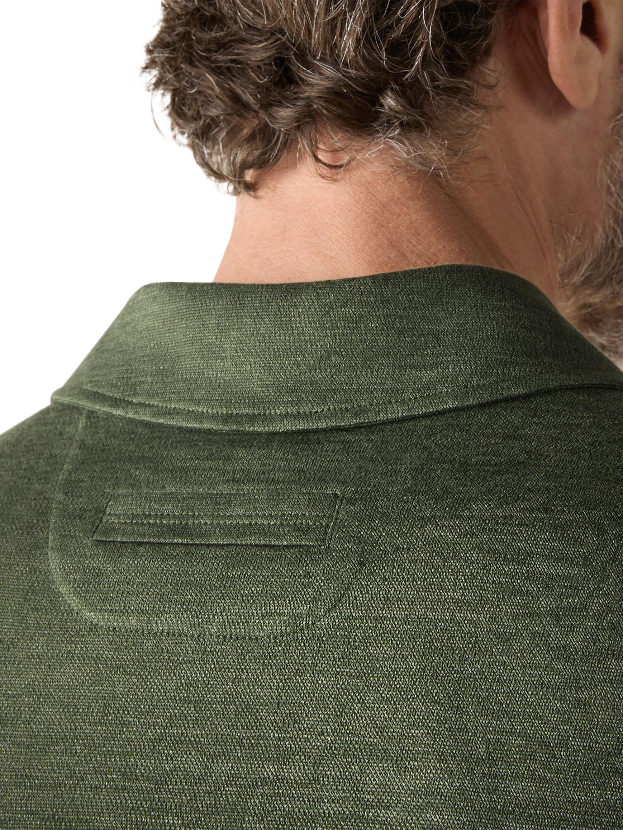 ZEGNA Men's Oasi Lino Polo Shirt - Pine Green | Thumbnail 4